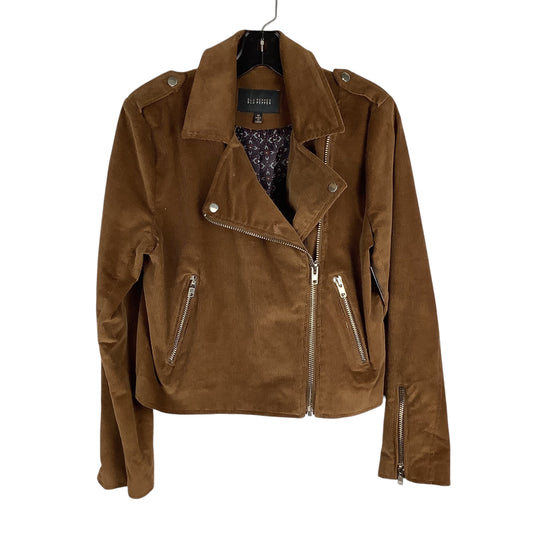 Jacket Moto By Blu Pepper In Brown, Size: M