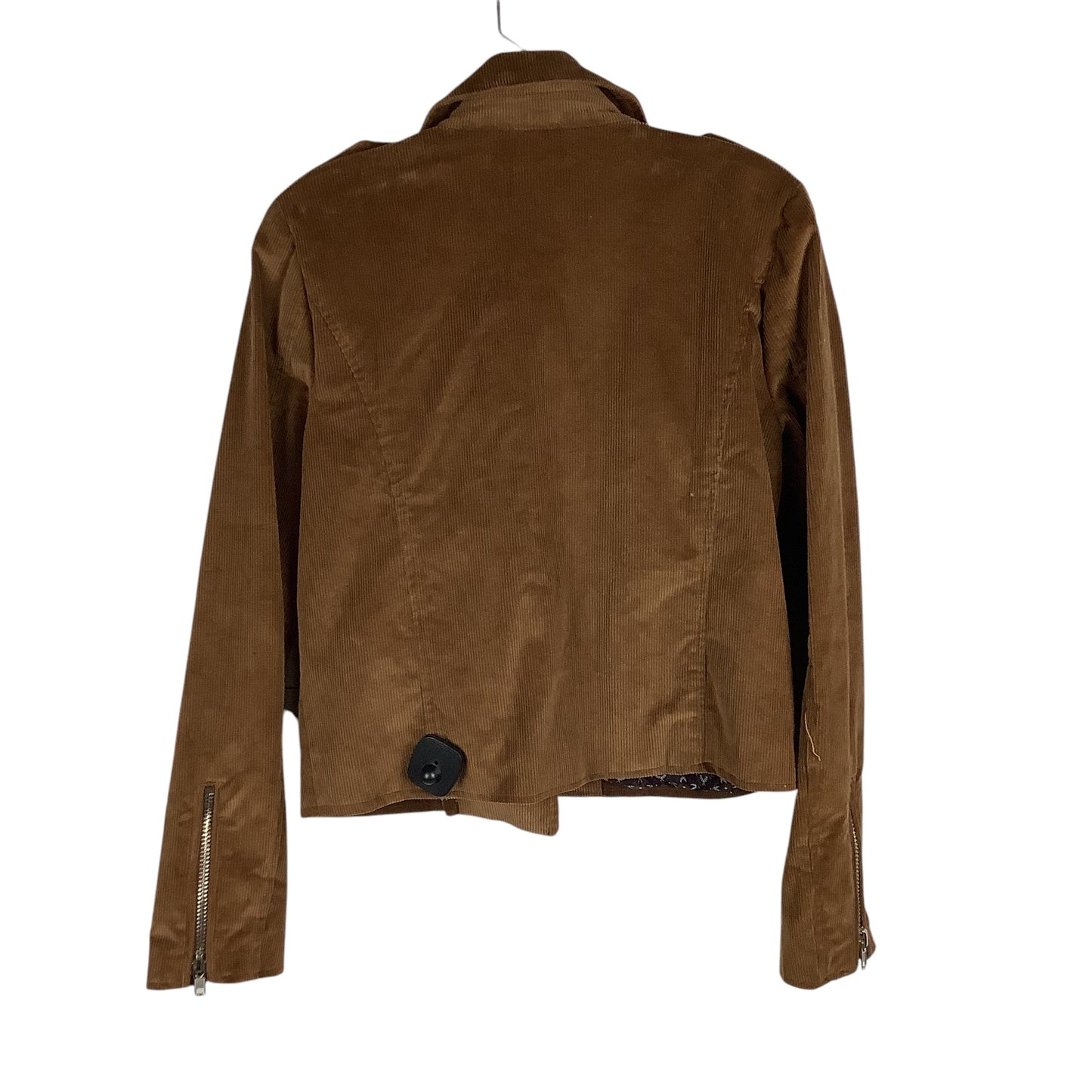 Jacket Moto By Blu Pepper In Brown, Size: M