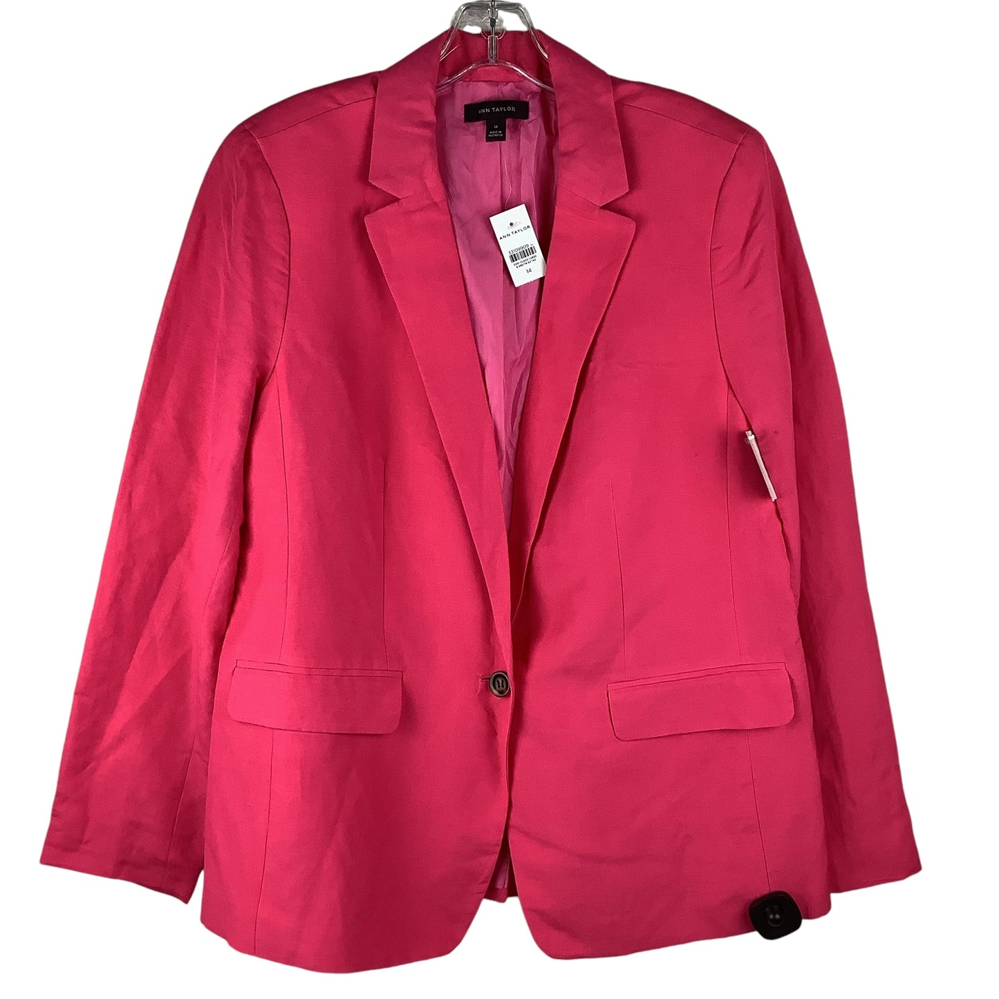 Blazer By Ann Taylor In Pink, Size: 14