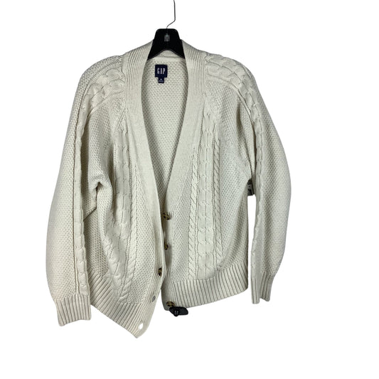 Sweater Cardigan By Gap In White, Size: M