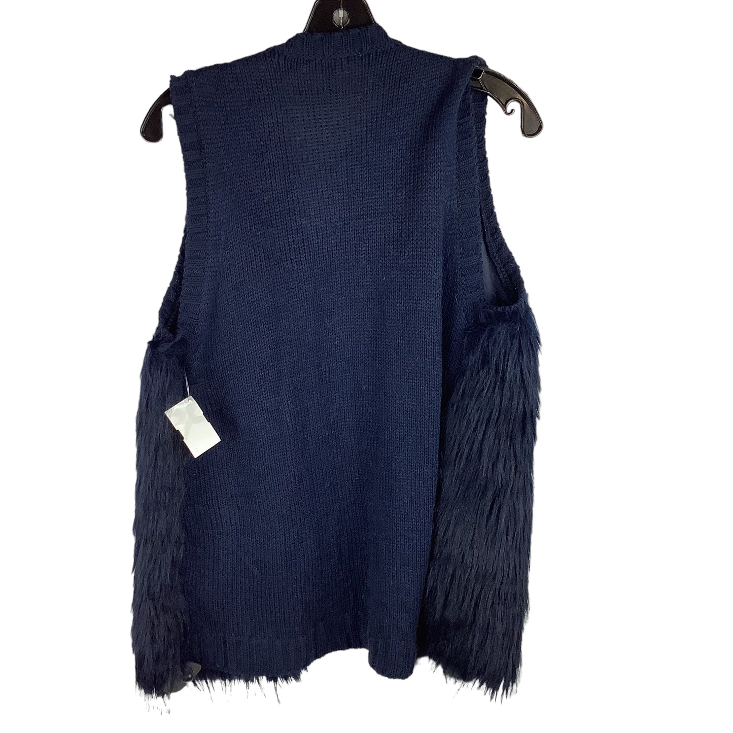 Navy Vest Faux Fur & Sherpa Xhilaration, Size M