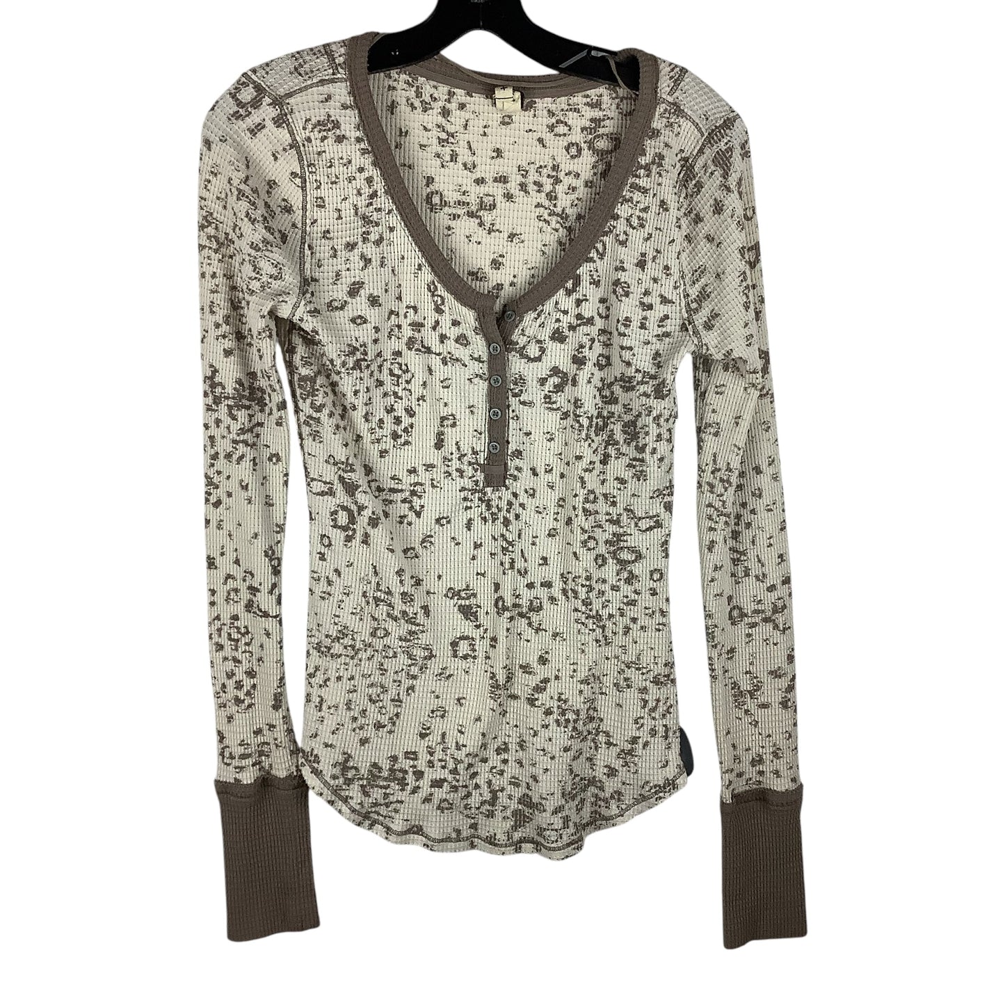 Top Long Sleeve By Free People In Brown, Size: L