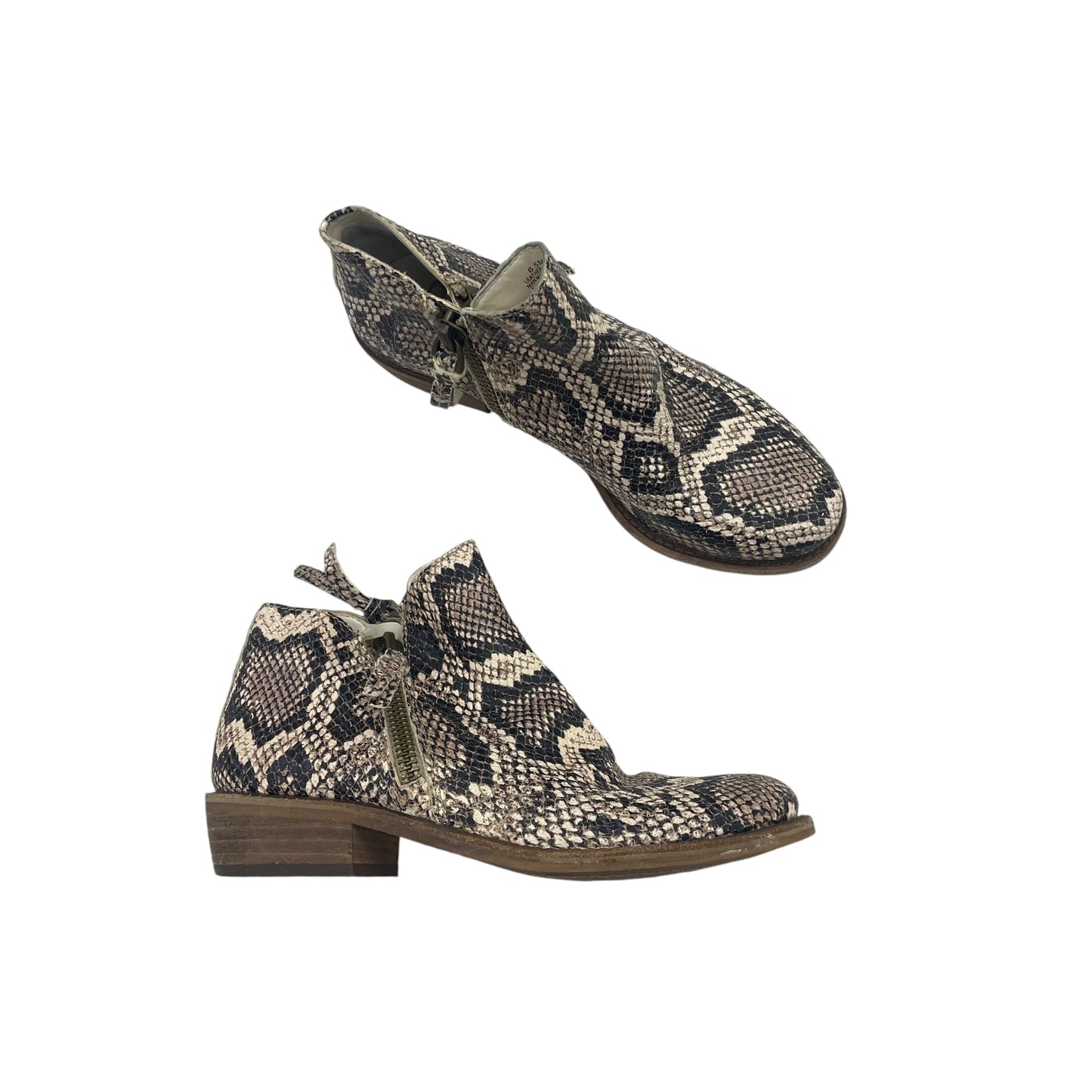 Boots Ankle Heels By Gianni Bini In Snakeskin Print, Size:6.5