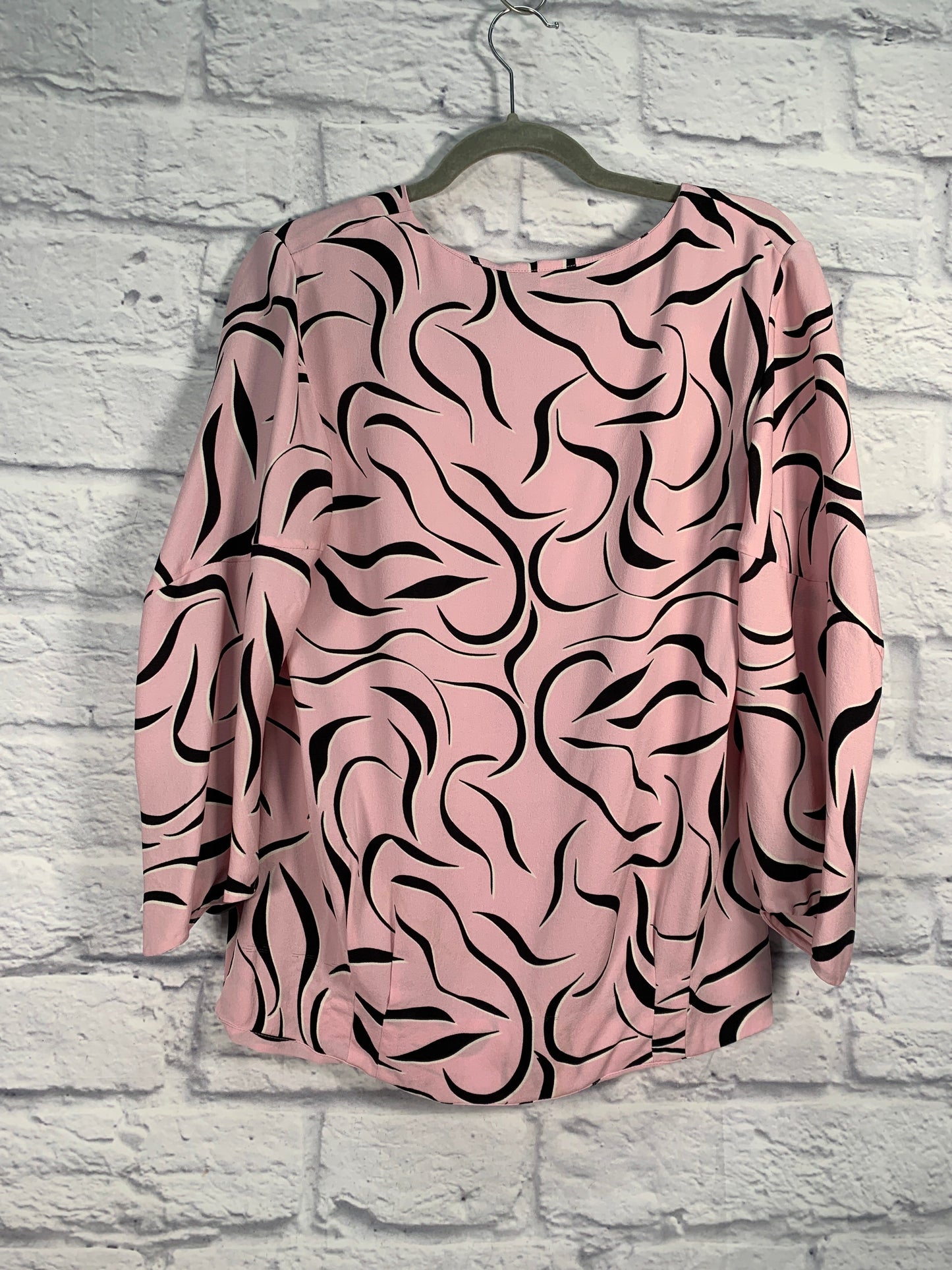 Pink Blouse 3/4 Sleeve Diane Von Furstenberg, Size S