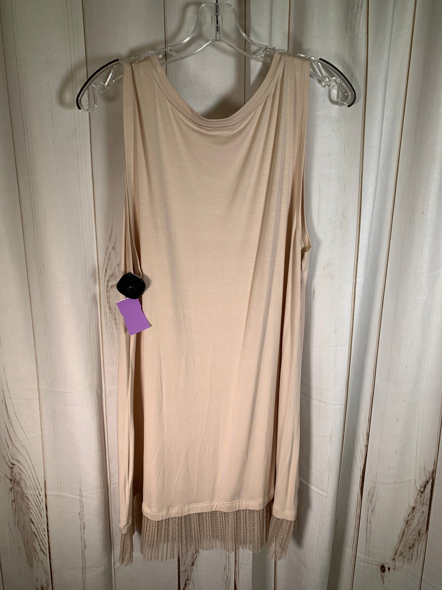 Cream Tunic Sleeveless Logo, Size Xl