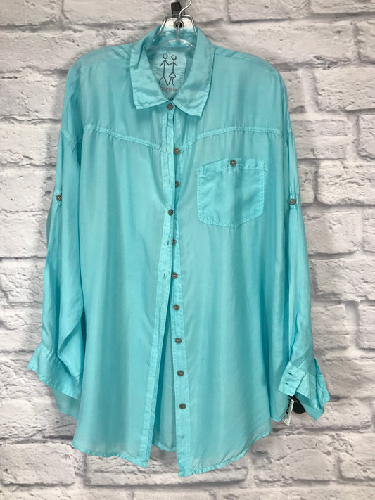 Top Long Sleeve Designer By Johnny Was In Blue, Size: L