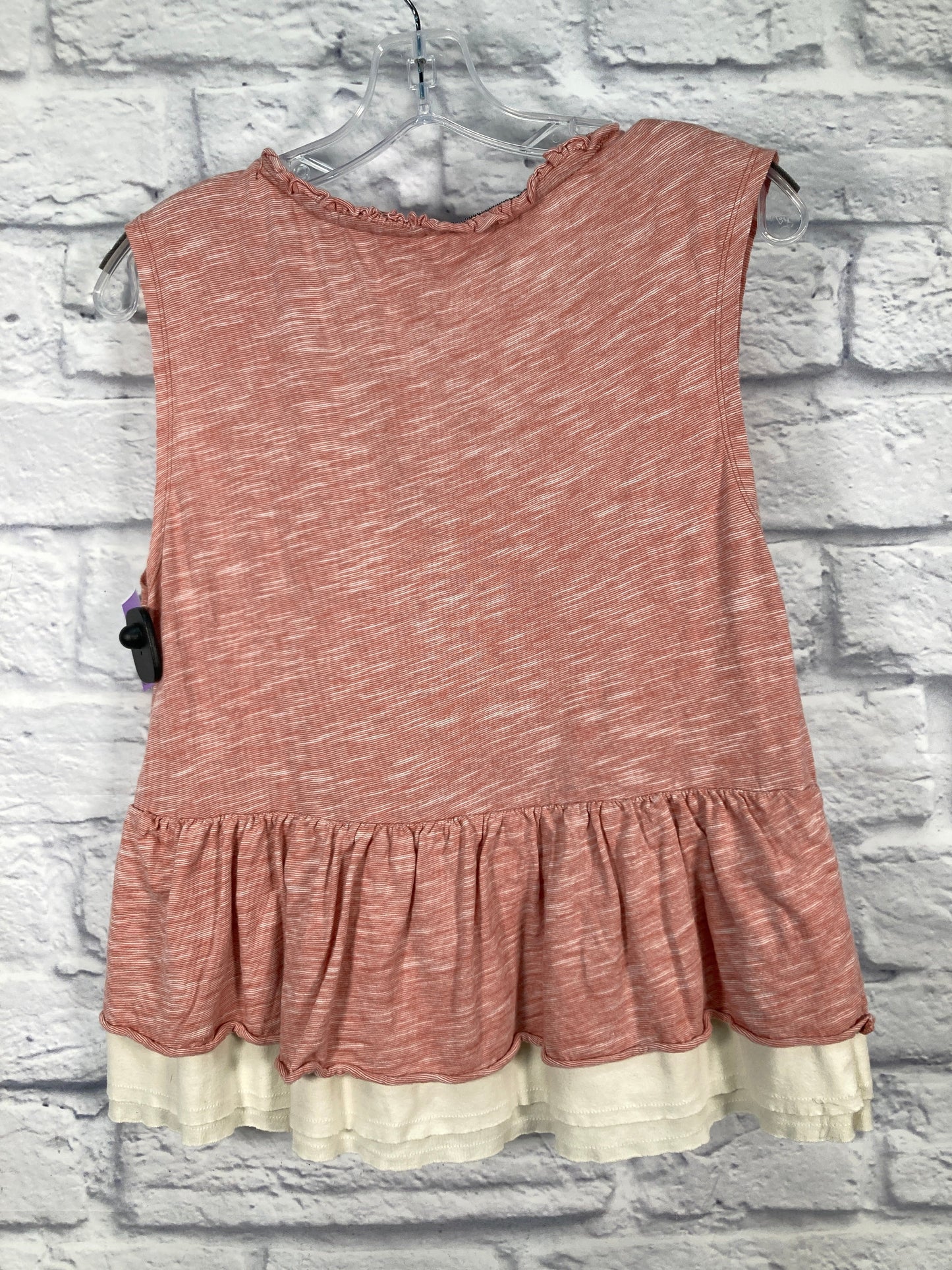 Cream & Red Top Sleeveless Pilcro, Size Xs