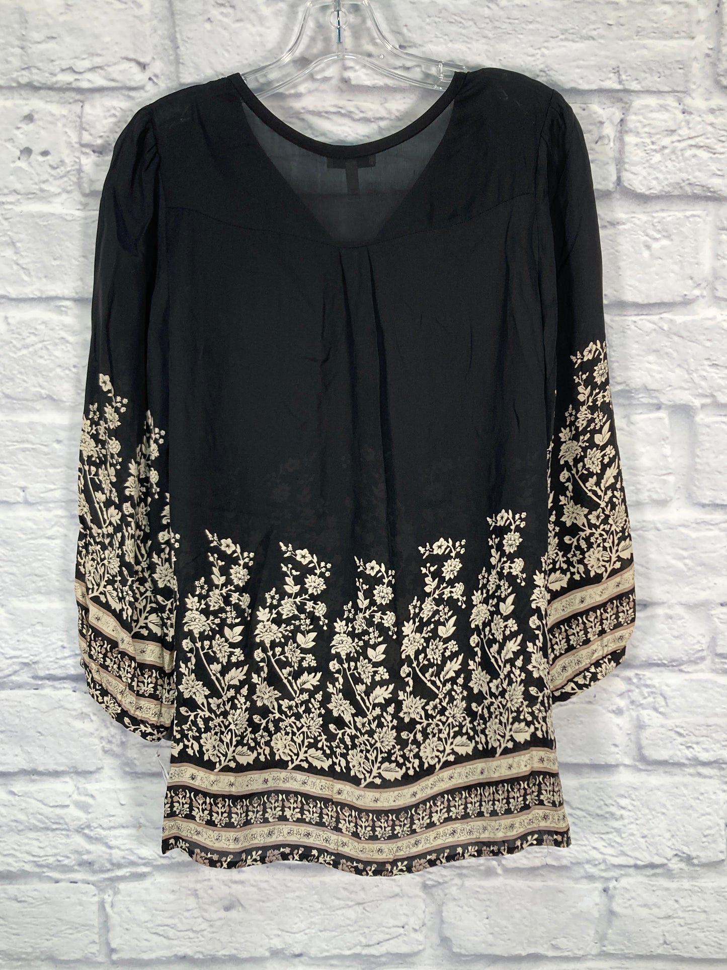 Top 3/4 Sleeve By Joie In Black & Cream, Size: S