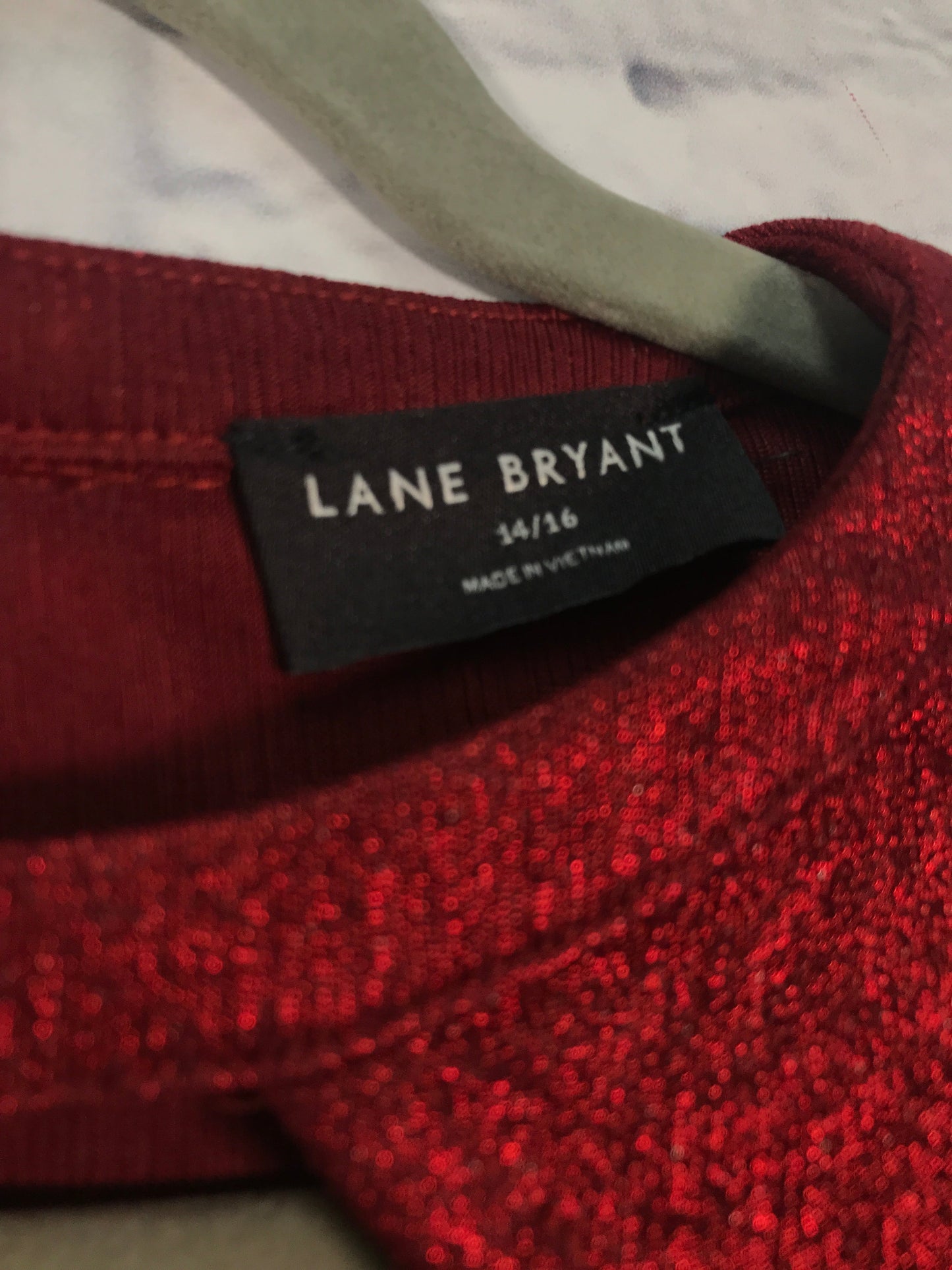 Top Long Sleeve By Lane Bryant In Red, Size: L