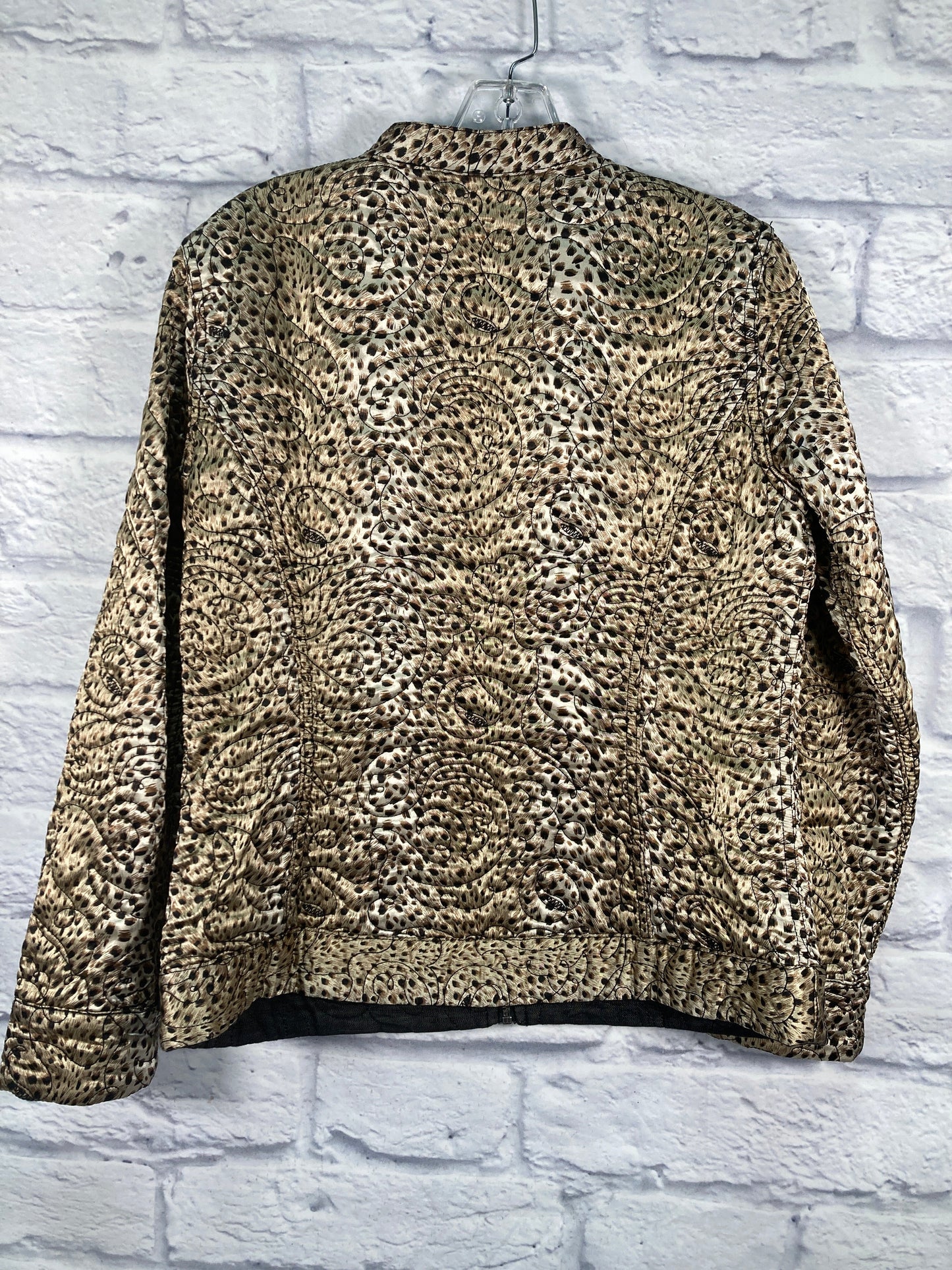 Jacket Puffer & Quilted By Chicos In Animal Print, Size: M