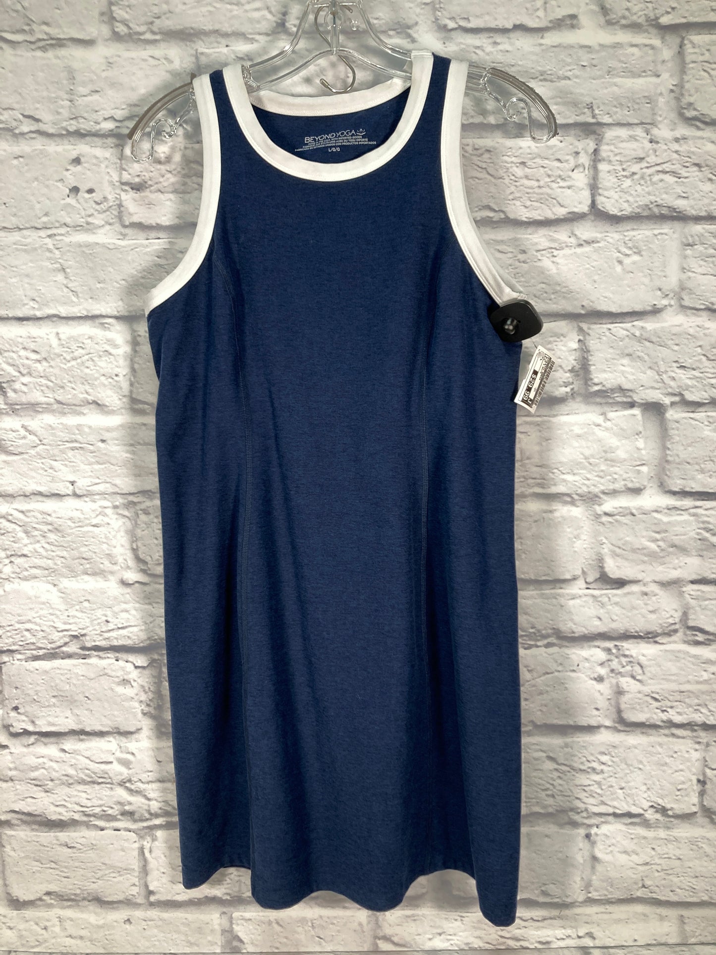 Athletic Dress By Beyond Yoga In Blue & White, Size: L