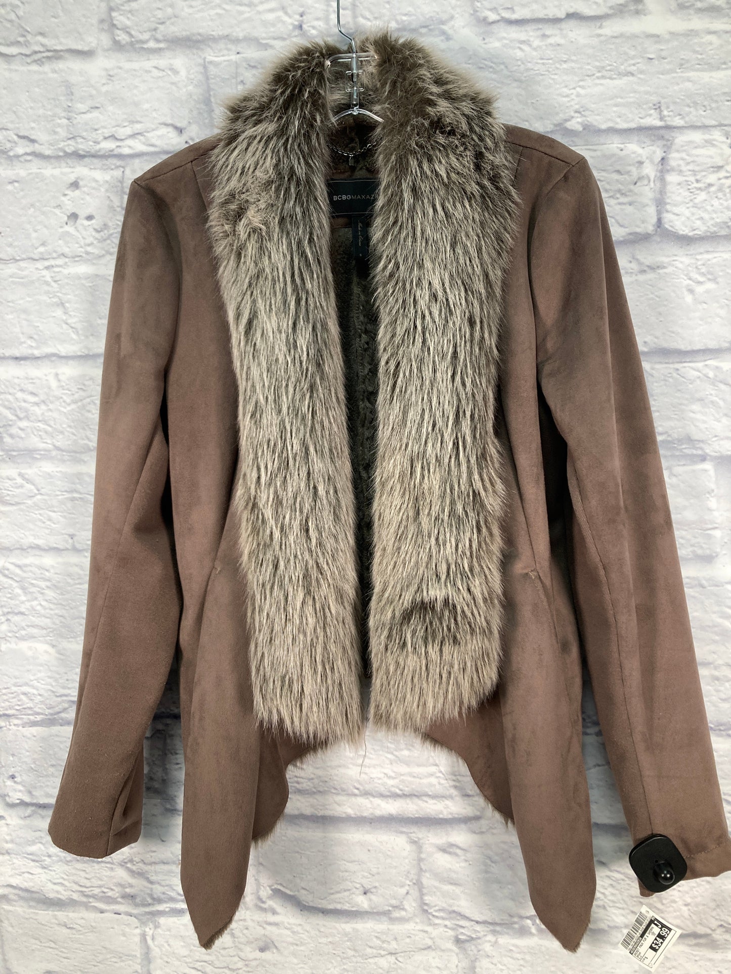 Jacket Faux Fur & Sherpa By Bcbgmaxazria In Brown, Size: S