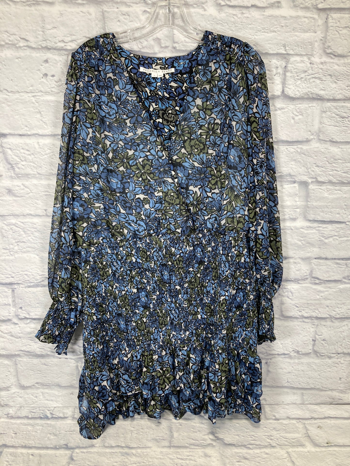 Dress Designer By Veronica Beard In Blue & Green, Size: Xl