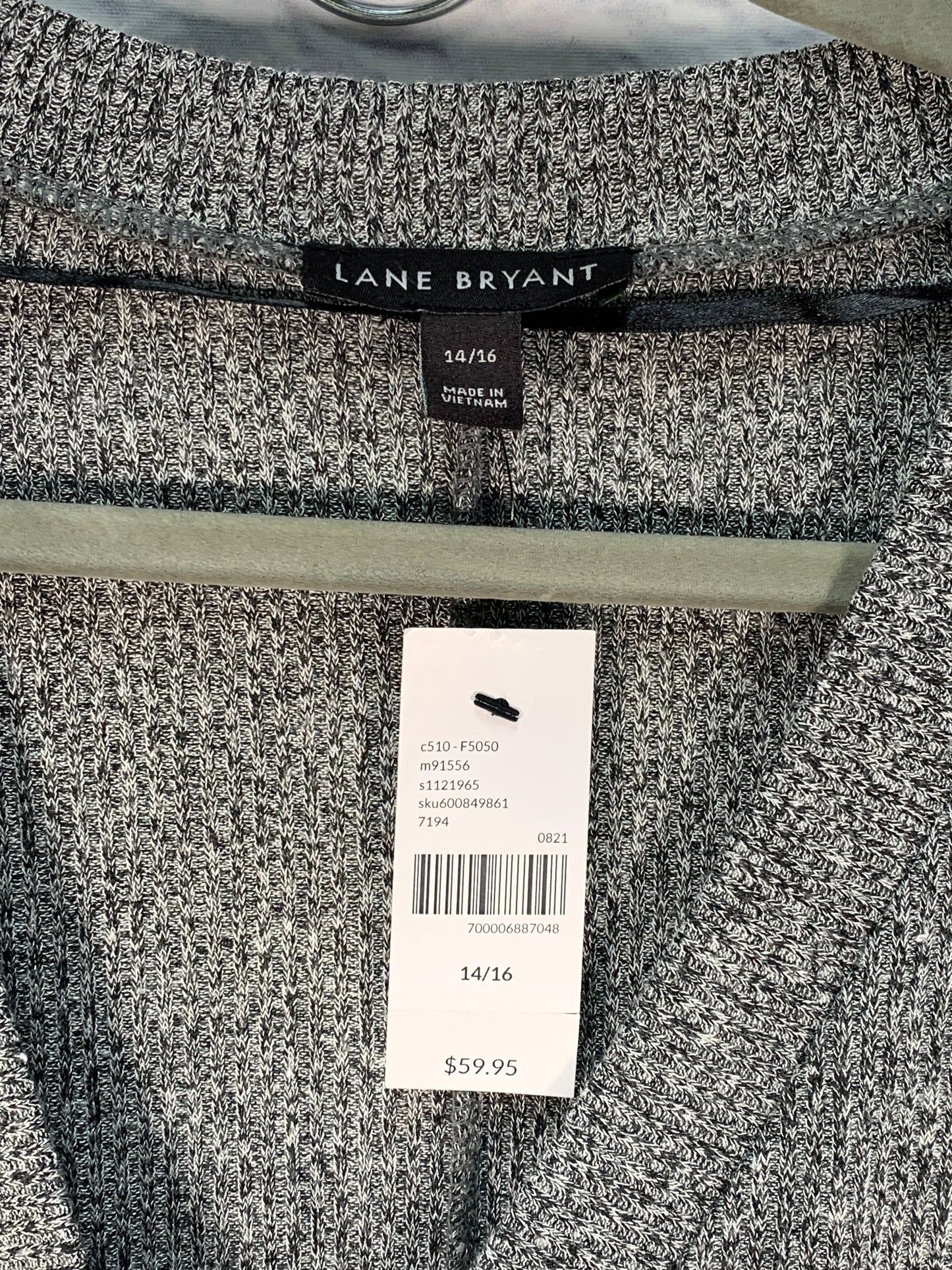 Sweater Cardigan By Lane Bryant In Grey, Size: Xl