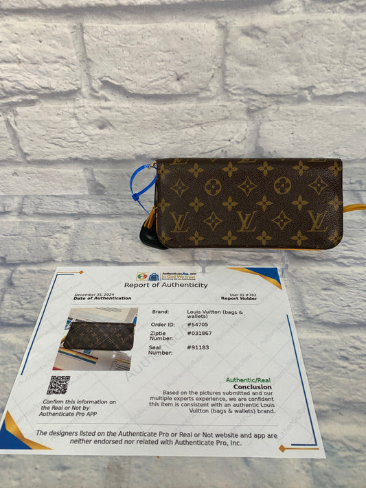 Wallet Luxury Designer By Louis Vuitton, Size: Large