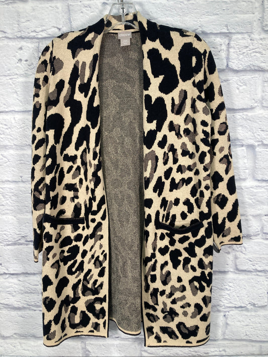 Cardigan By Chicos In Animal Print, Size: Xsp