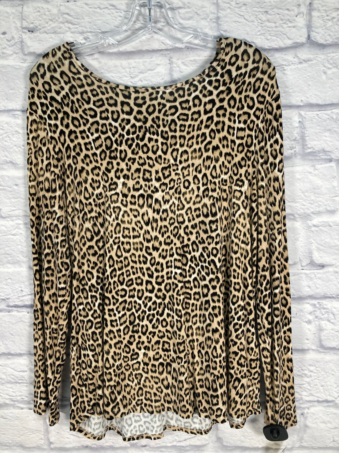 Top Long Sleeve By Chicos In Animal Print, Size: L