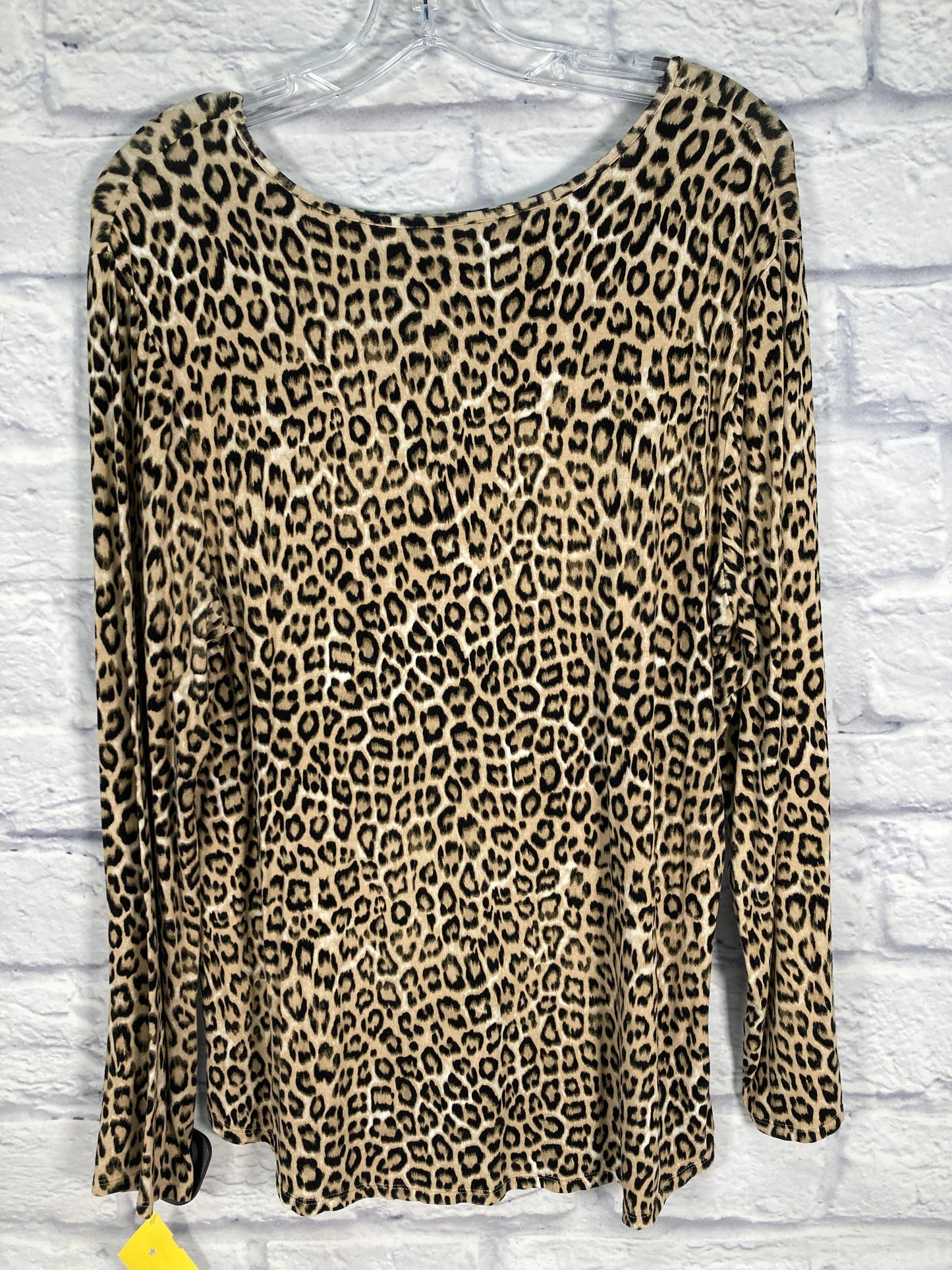 Top Long Sleeve By Chicos In Animal Print, Size: L