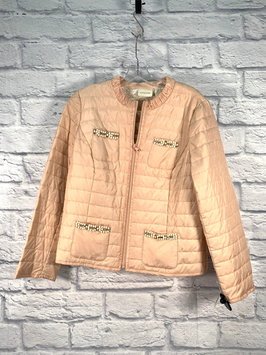 Jacket Puffer & Quilted By Chicos In Pink, Size: M