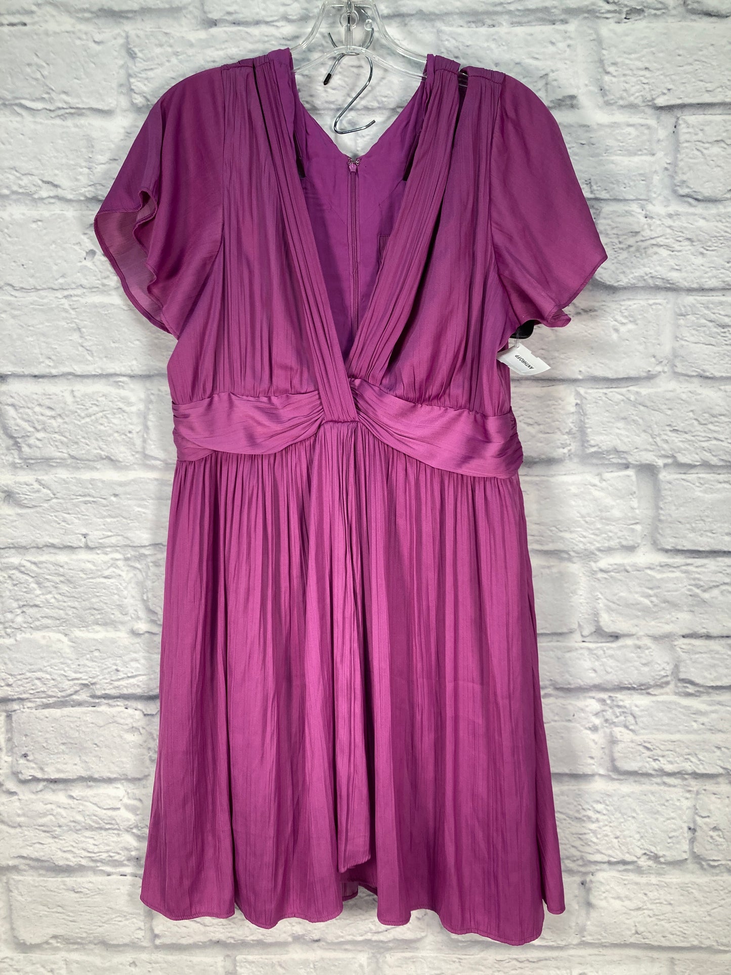 Purple Dress Casual Short Anthropologie, Size L