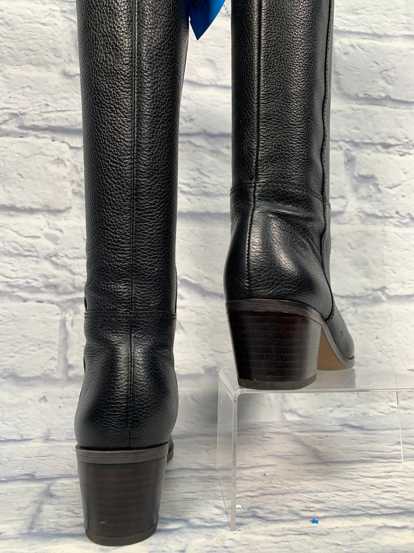 Boots Leather By Franco Sarto In Black, Size: 5