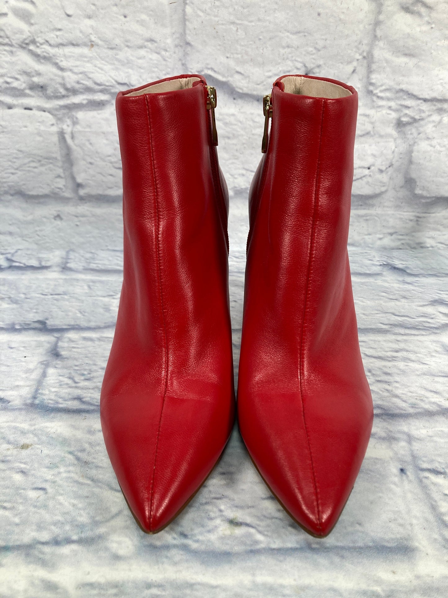 Boots Ankle Heels By Louise Et Cie In Red, Size: 9.5