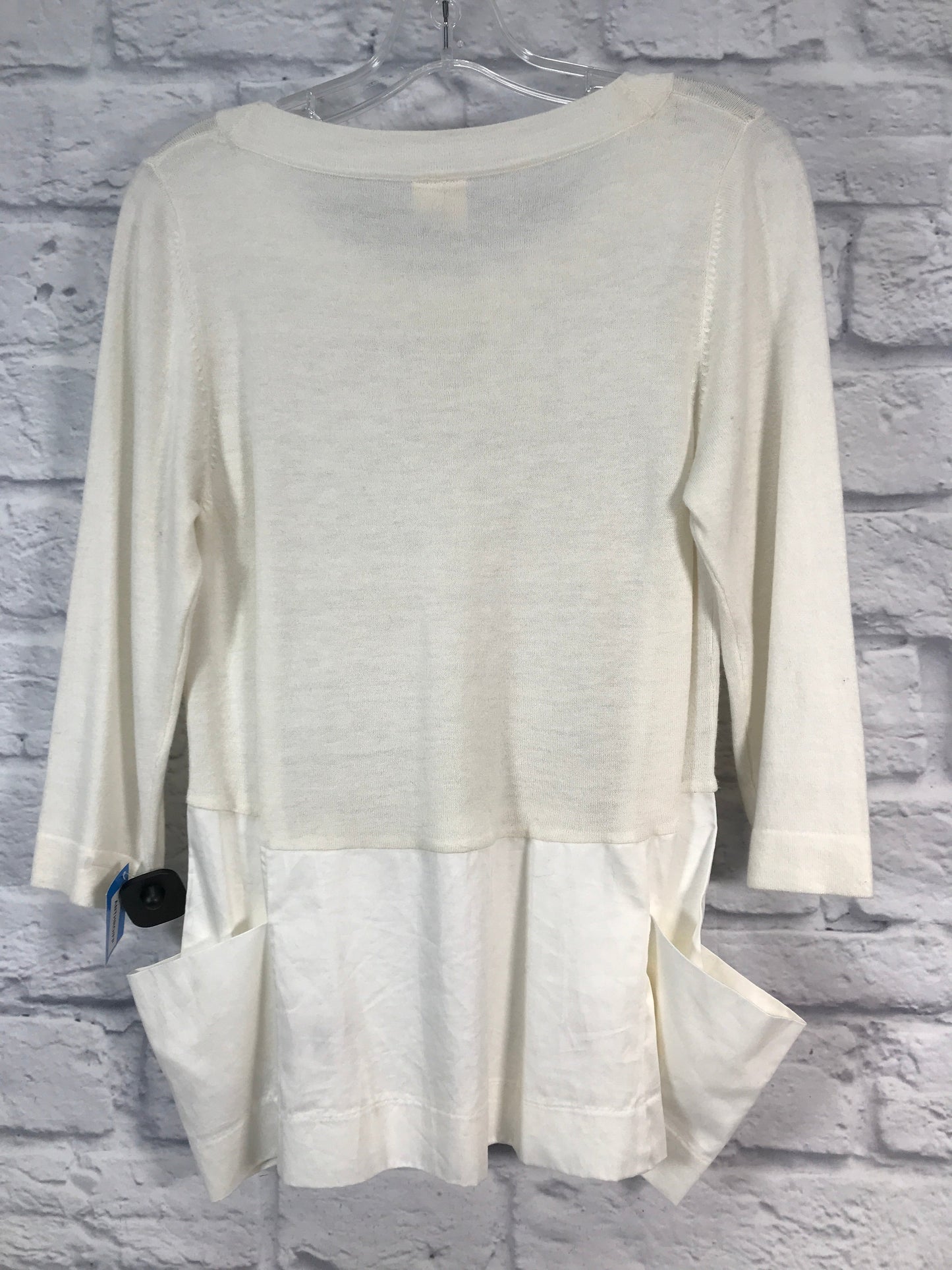 Top Long Sleeve By Moth In Cream, Size: L