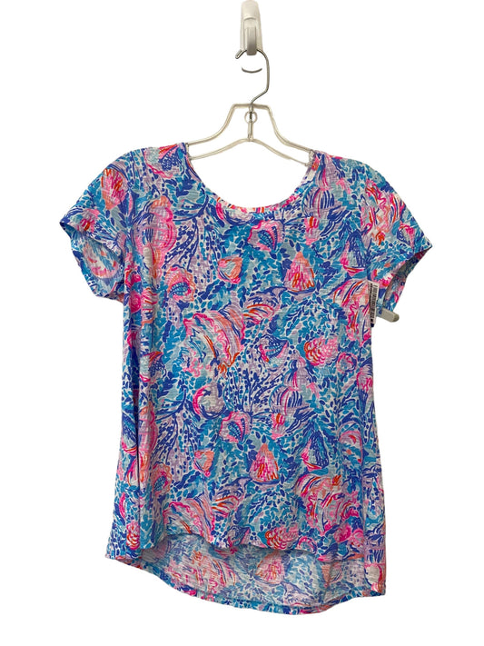 Blue Top Short Sleeve Lilly Pulitzer, Size M