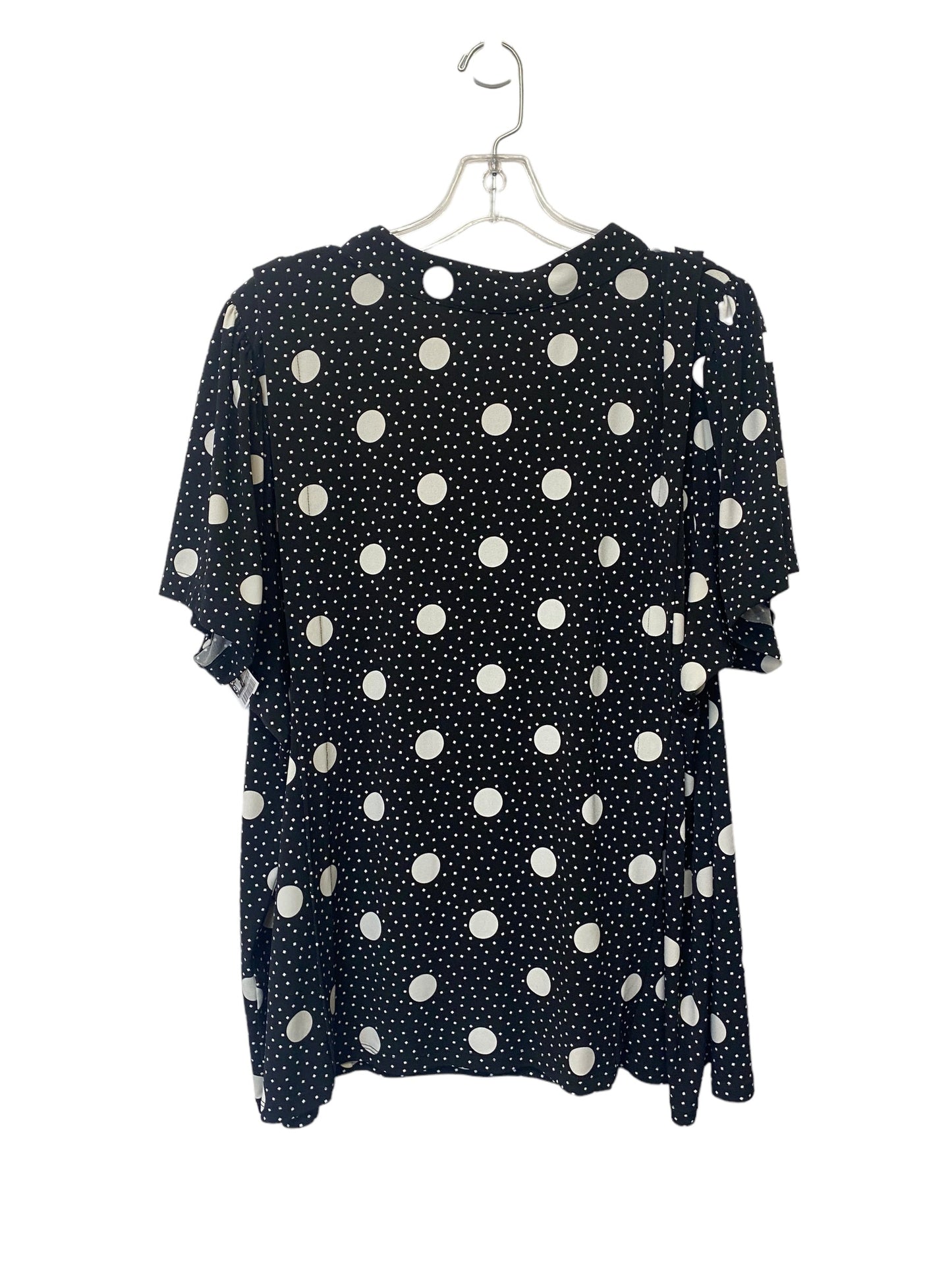 Black & White Top Short Sleeve Karl Lagerfeld, Size 2x