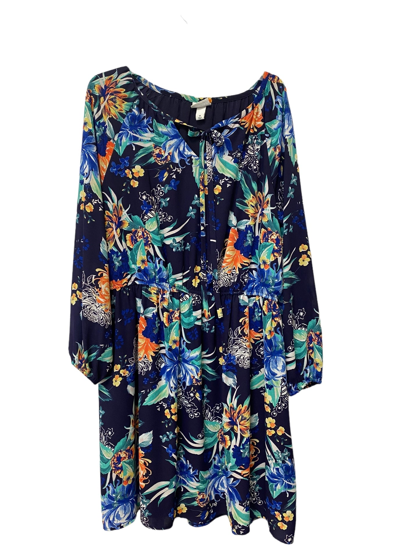 Floral Print Dress Casual Midi Ava & Viv, Size 1x