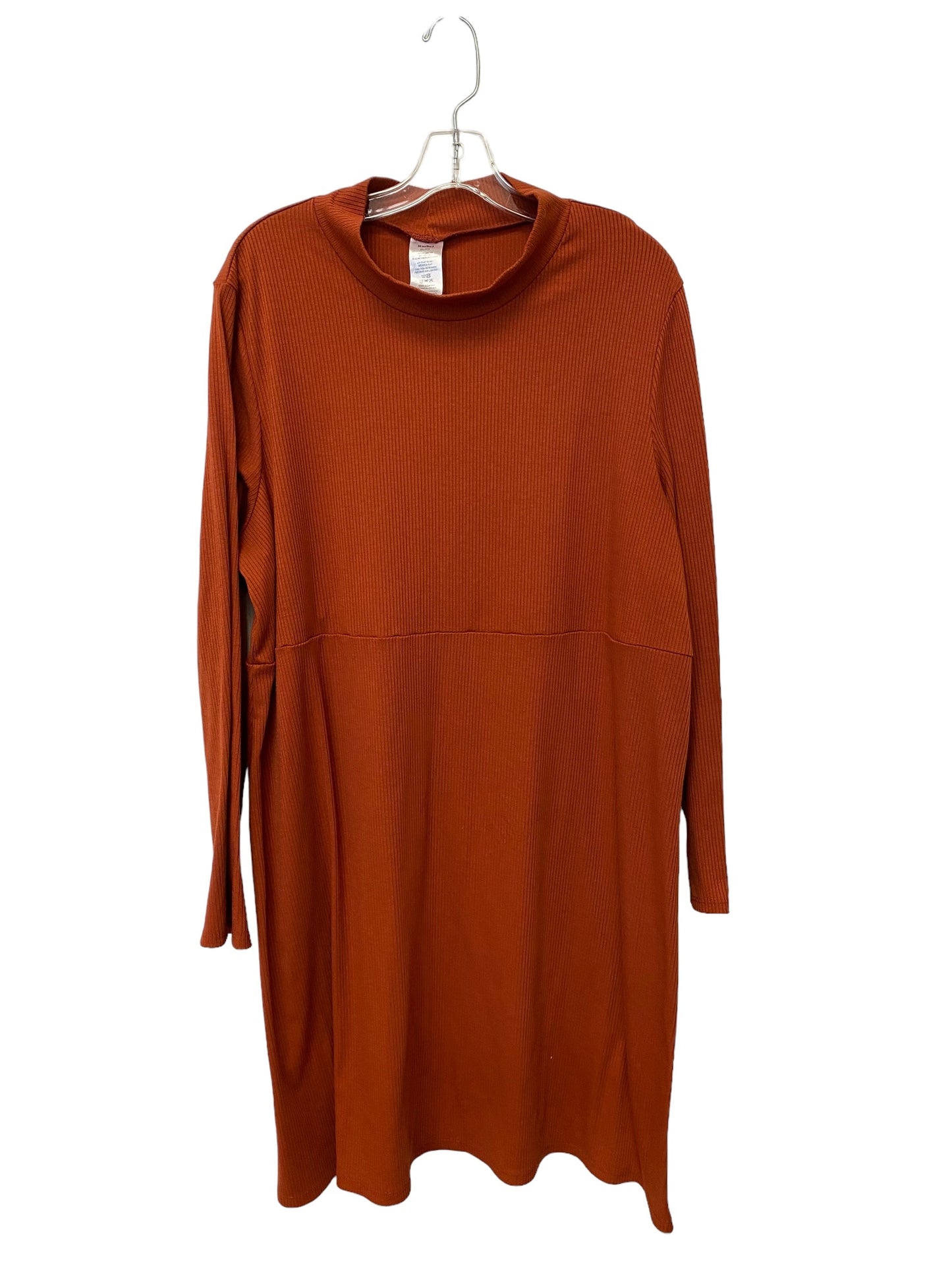 Dress Casual Midi By Clothes Mentor In Orange, Size: 3x