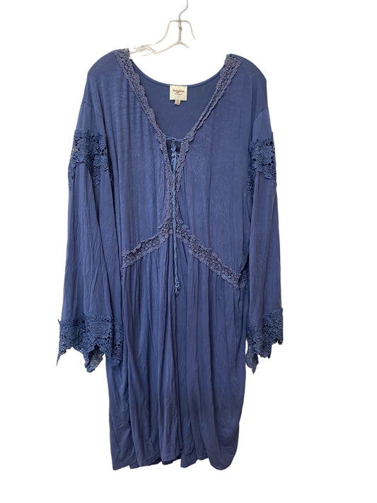 Dress Casual Midi By Hayden La In Blue, Size: 3x