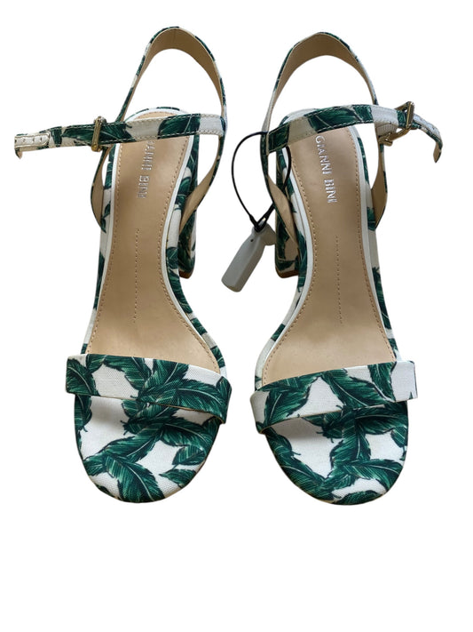 Shoes Heels Block By Gianni Bini In Tropical Print, Size: 7