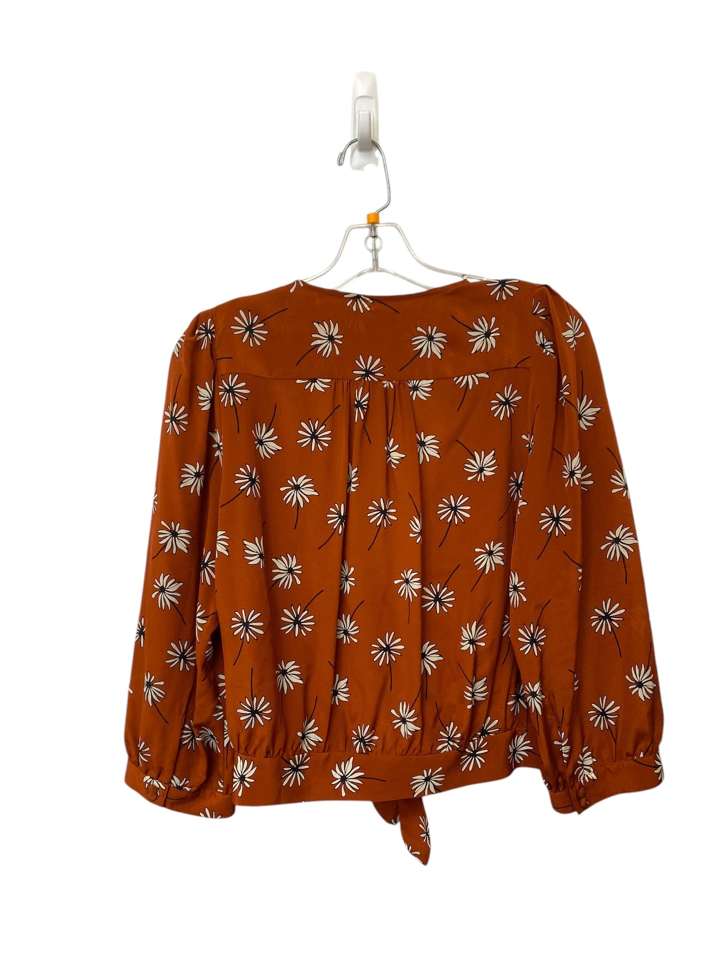 Top Long Sleeve By Madewell In Orange, Size: L