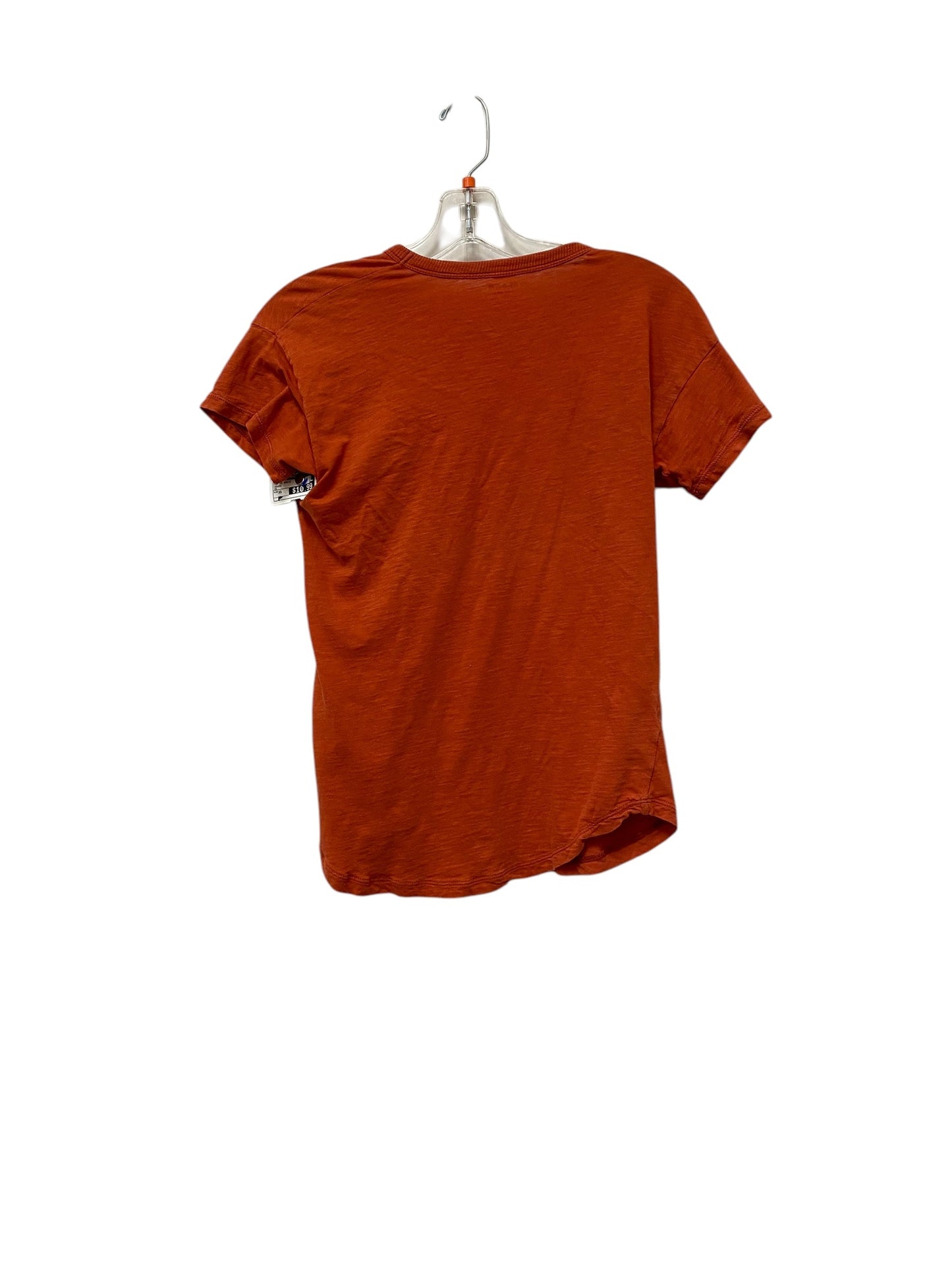 Top Short Sleeve Basic By Madewell In Orange, Size: Xs