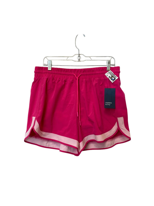 Athletic Shorts By Crown And Ivy In Pink, Size: L