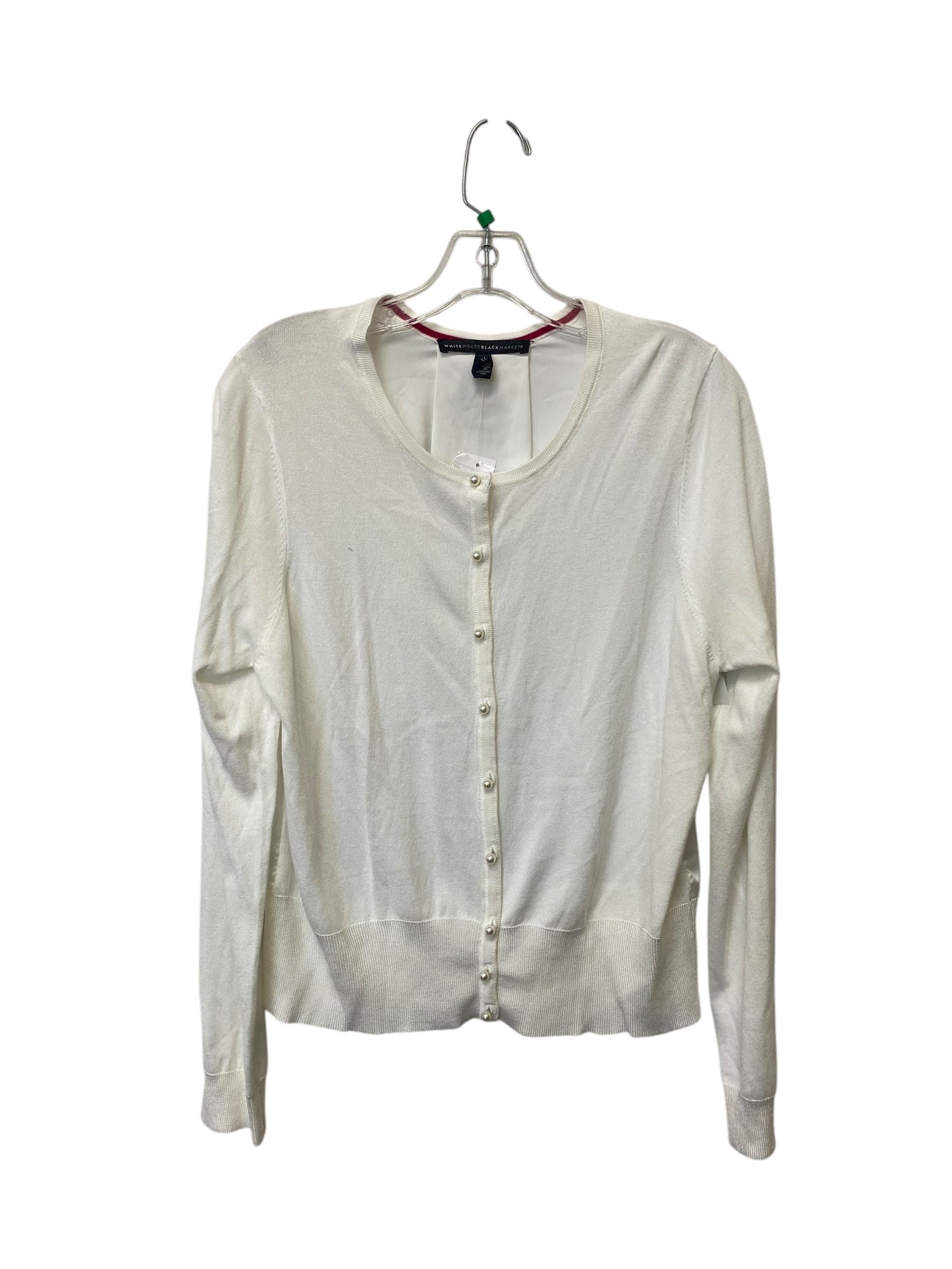 Cardigan By White House Black Market In White, Size: Xl