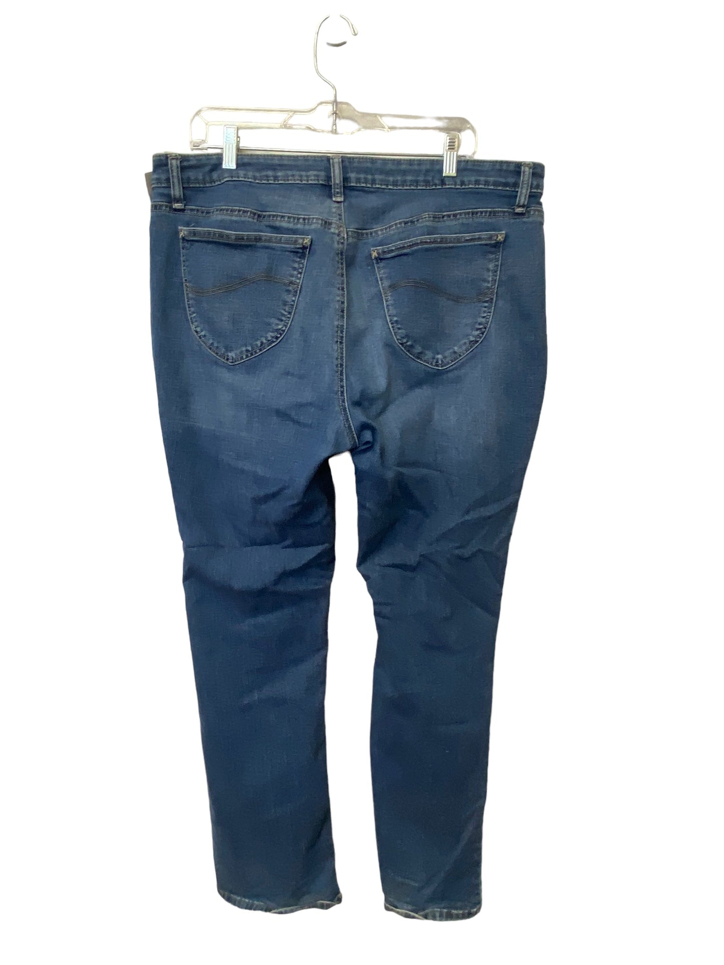 Blue Denim Jeans Straight Lee, Size 18