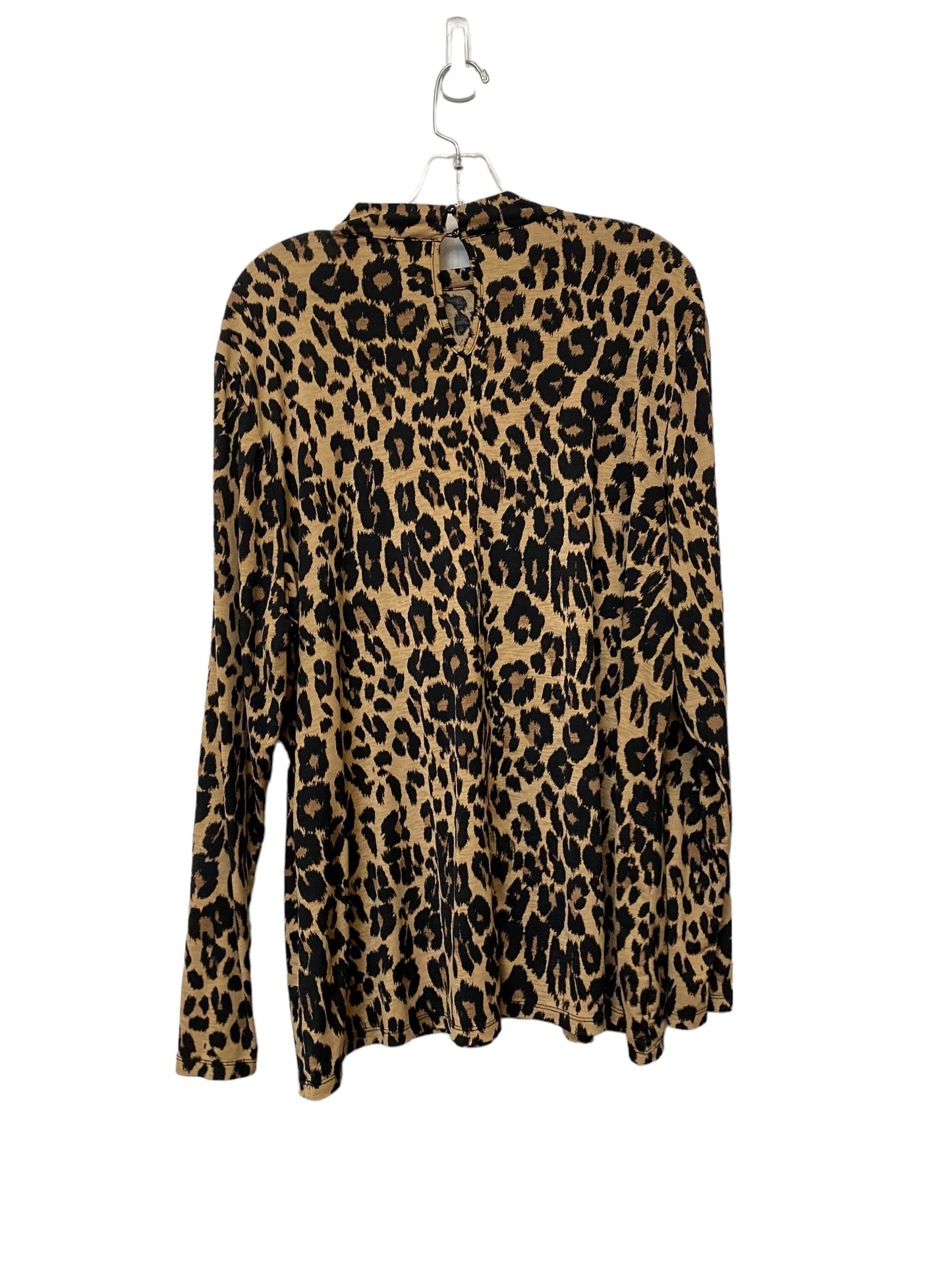 Animal Print Top Long Sleeve Lane Bryant, Size 22