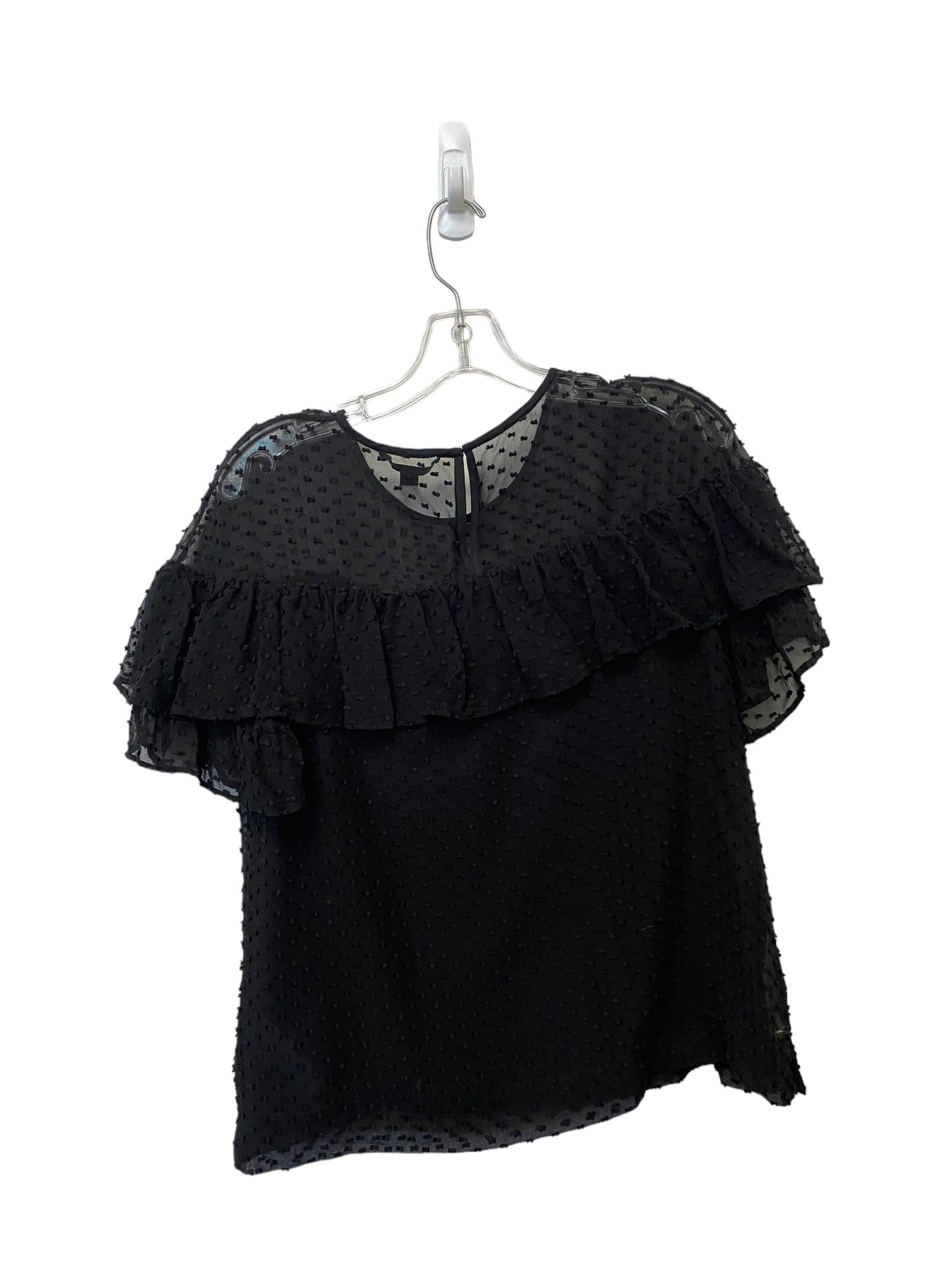 Black Top Short Sleeve J. Crew, Size 10