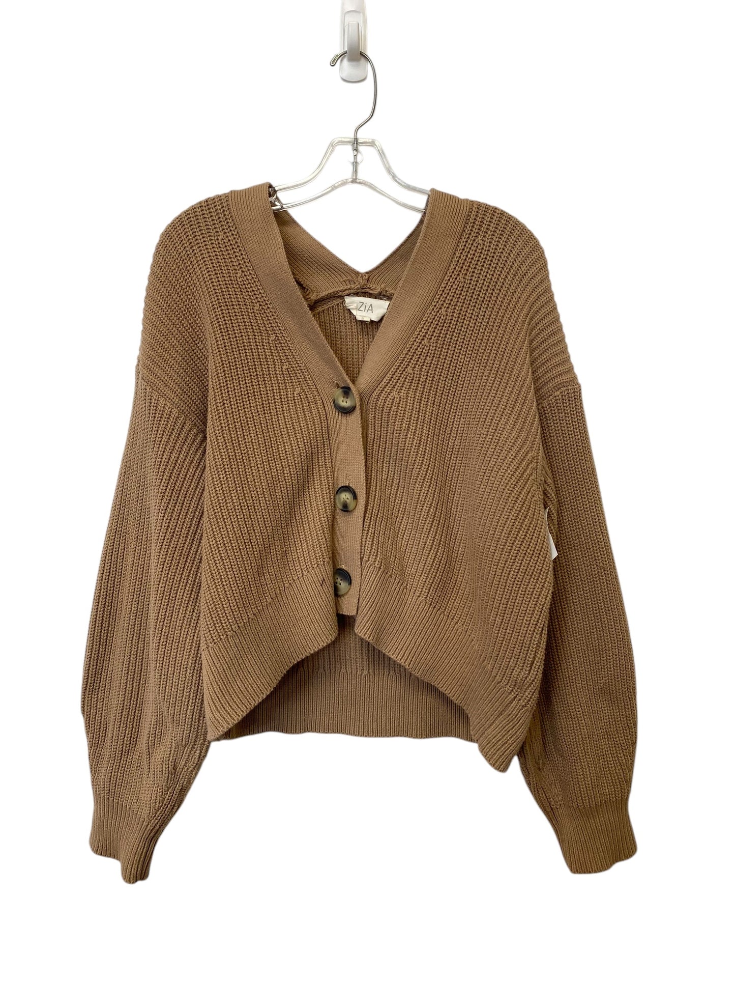 Sweater Cardigan By Clothes Mentor In Brown, Size: S