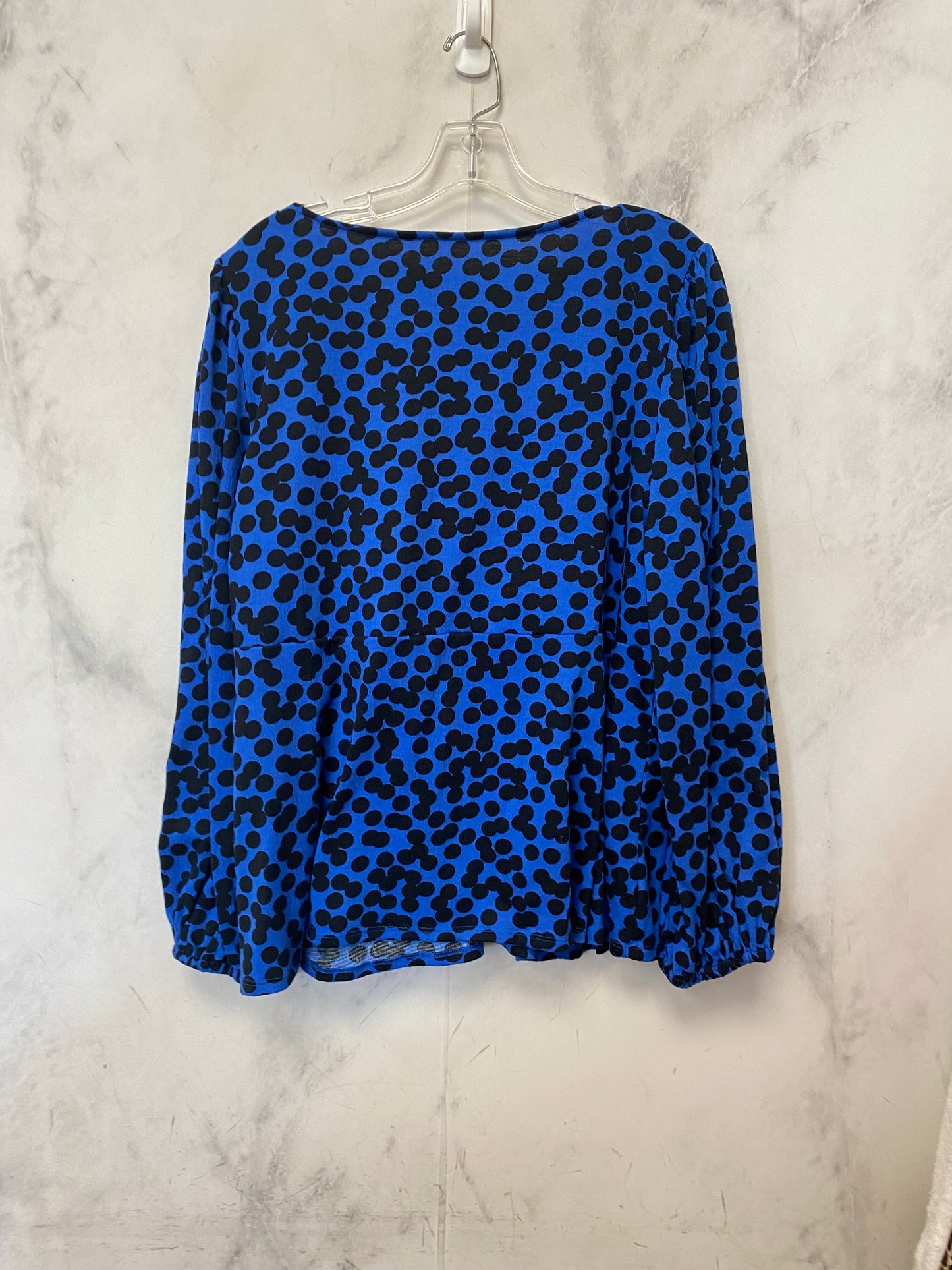 Top Long Sleeve By Ava & Viv In Blue, Size: 2x