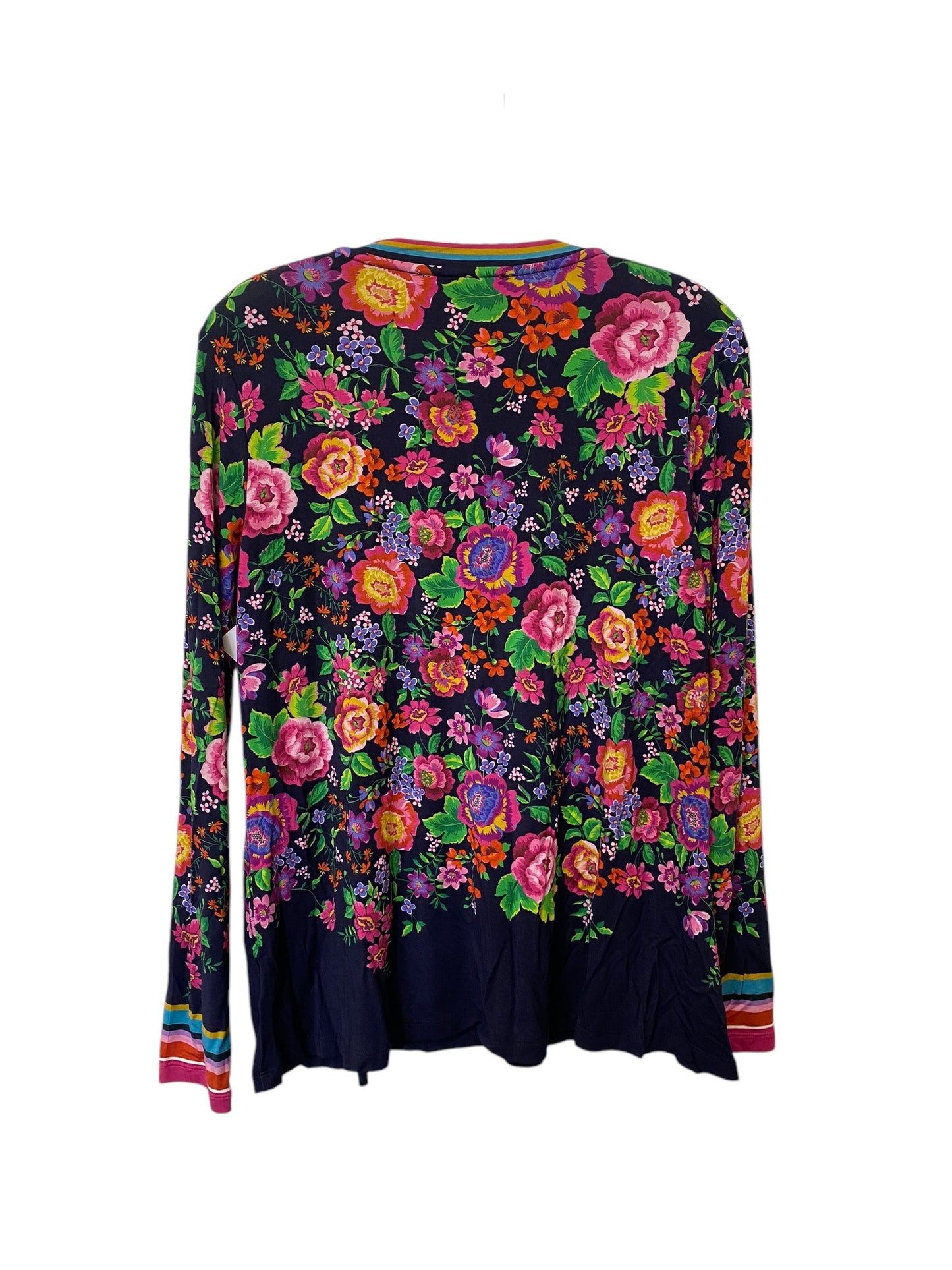 Top Long Sleeve By Johnny Was In Floral Print, Size: S