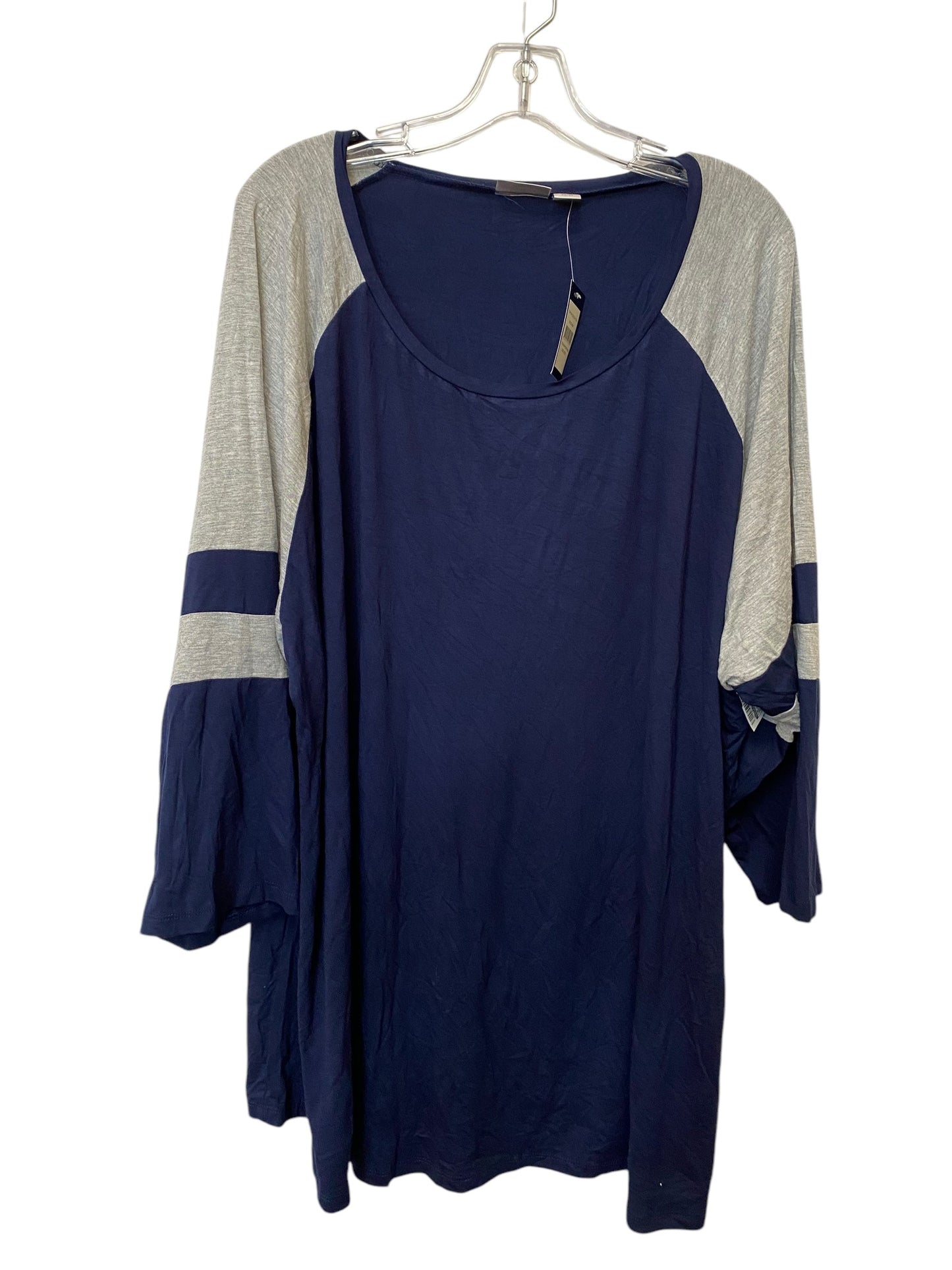 Top Long Sleeve By Avenue In Navy, Size: 30