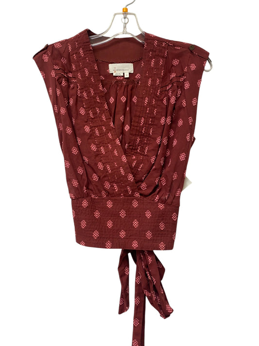 Top Sleeveless By Anthropologie In Red, Size: Xs