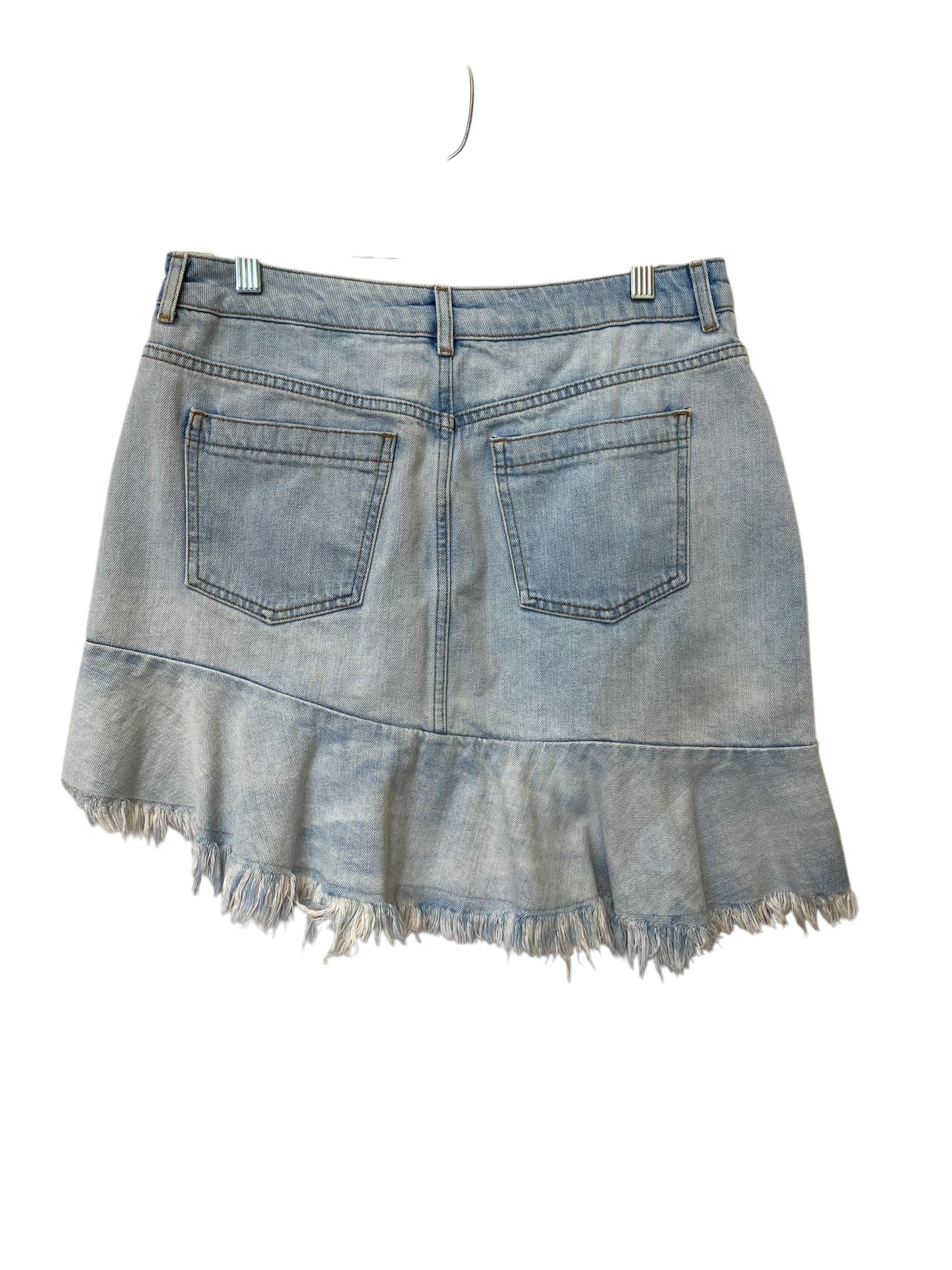 Skirt Mini & Short By Top Shop In Blue Denim, Size: 10