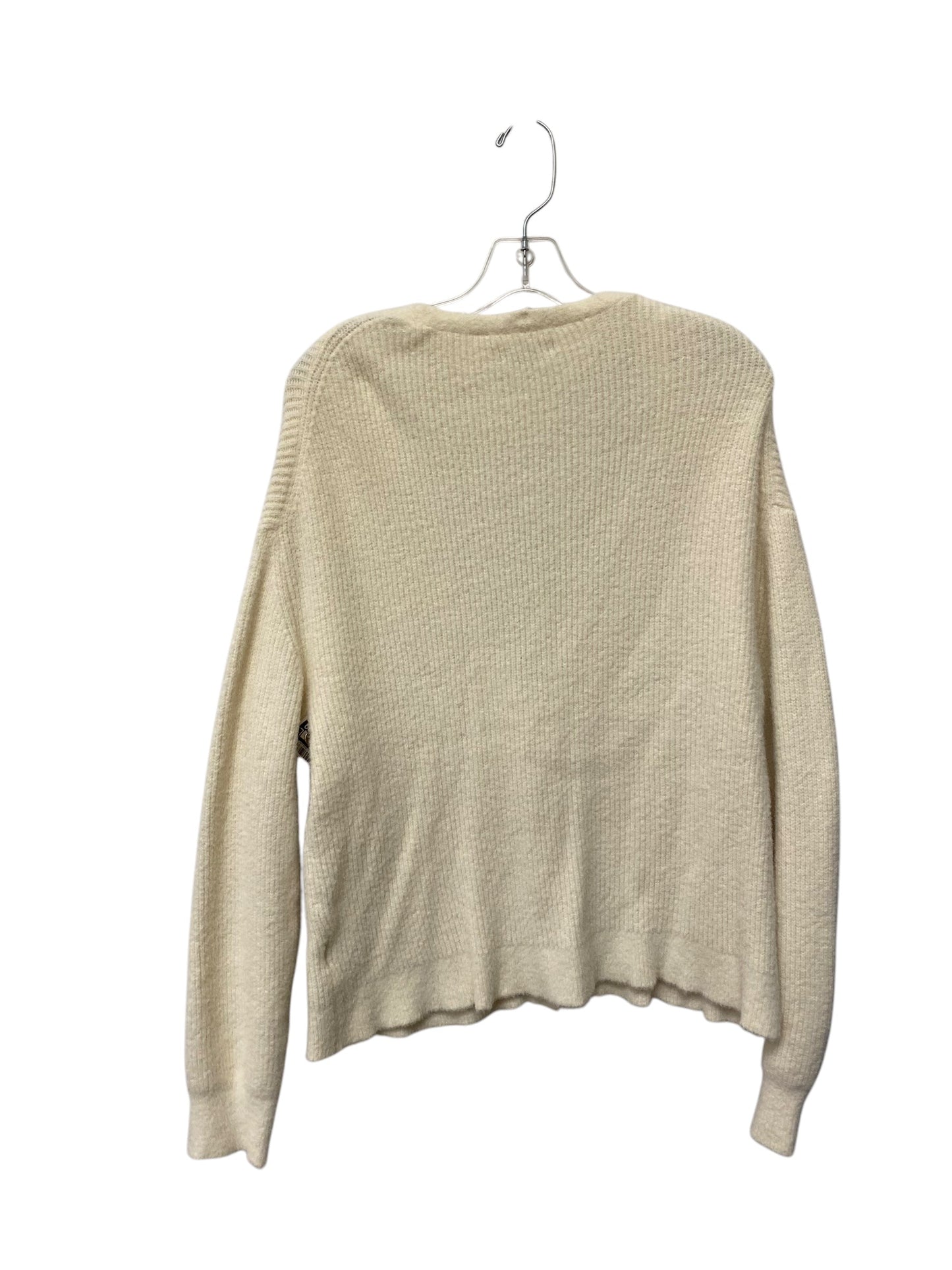 Sweater Cardigan By American Eagle In Cream, Size: Xs