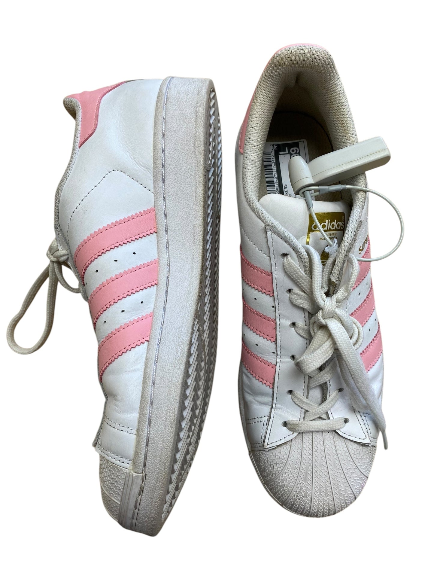 Shoes Sneakers By Adidas In Pink & White, Size: 8