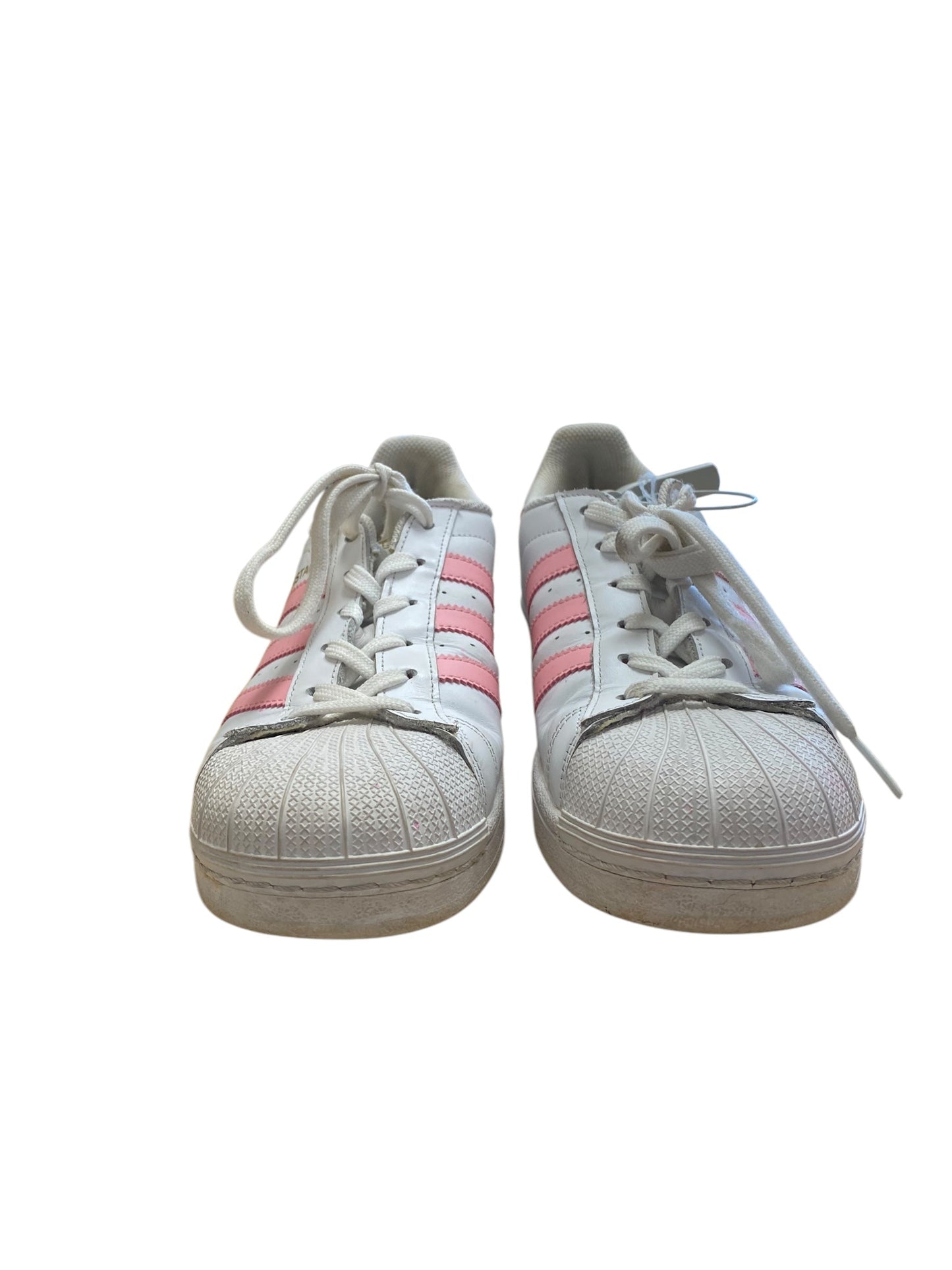 Shoes Sneakers By Adidas In Pink & White, Size: 8