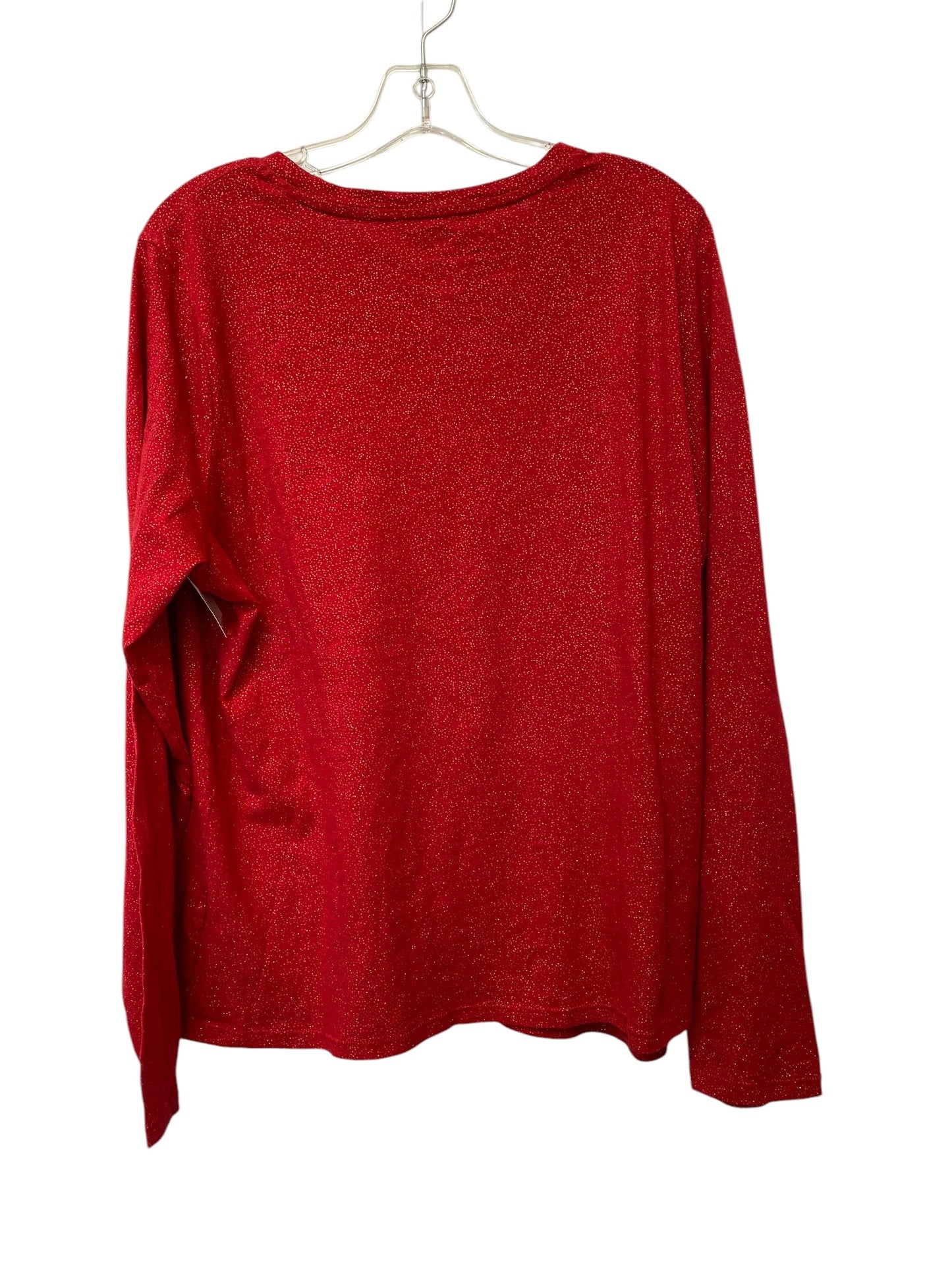 Top Long Sleeve Basic By Sonoma In Red, Size: Xl